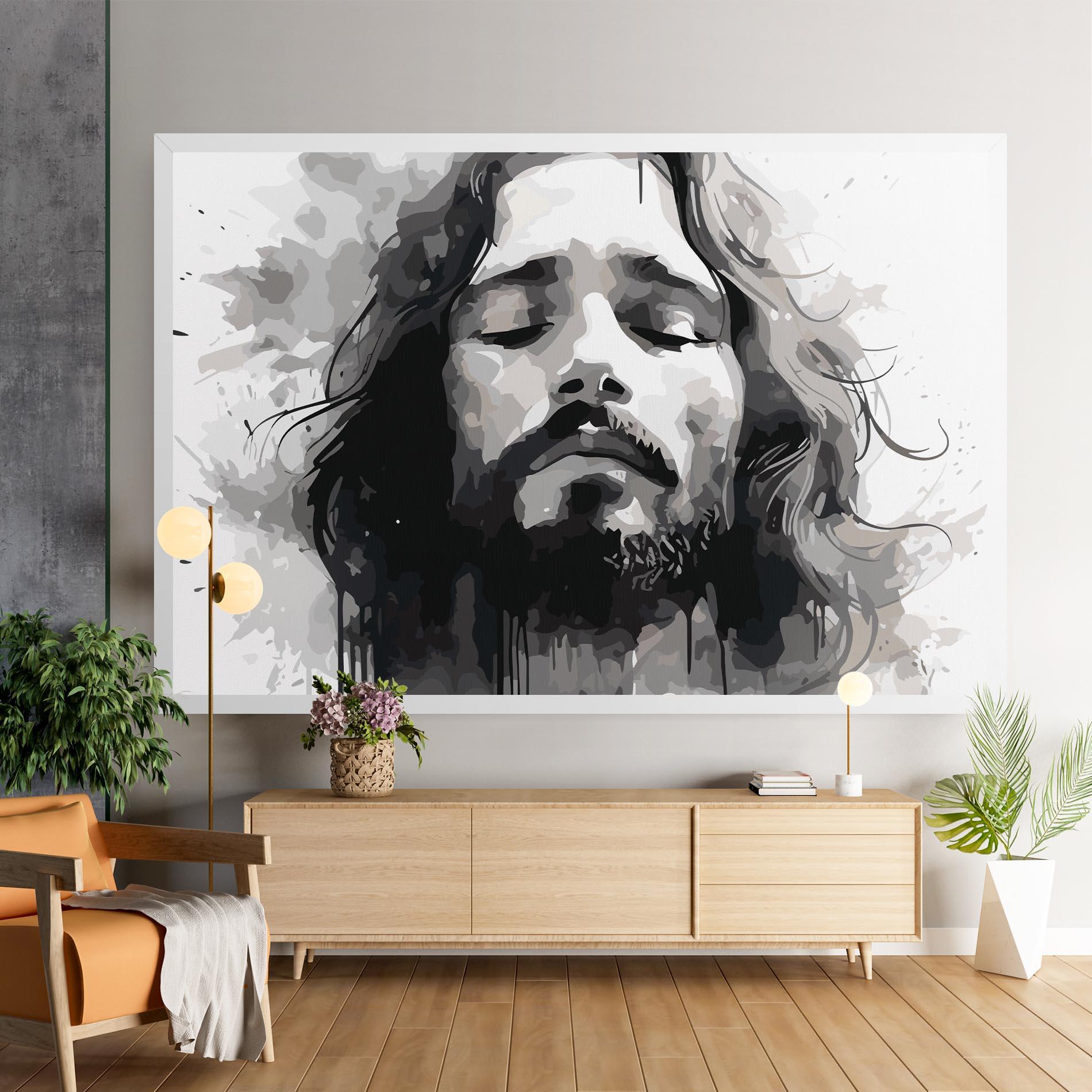 Tablou Canvas Jesus Ink Art mockup 9