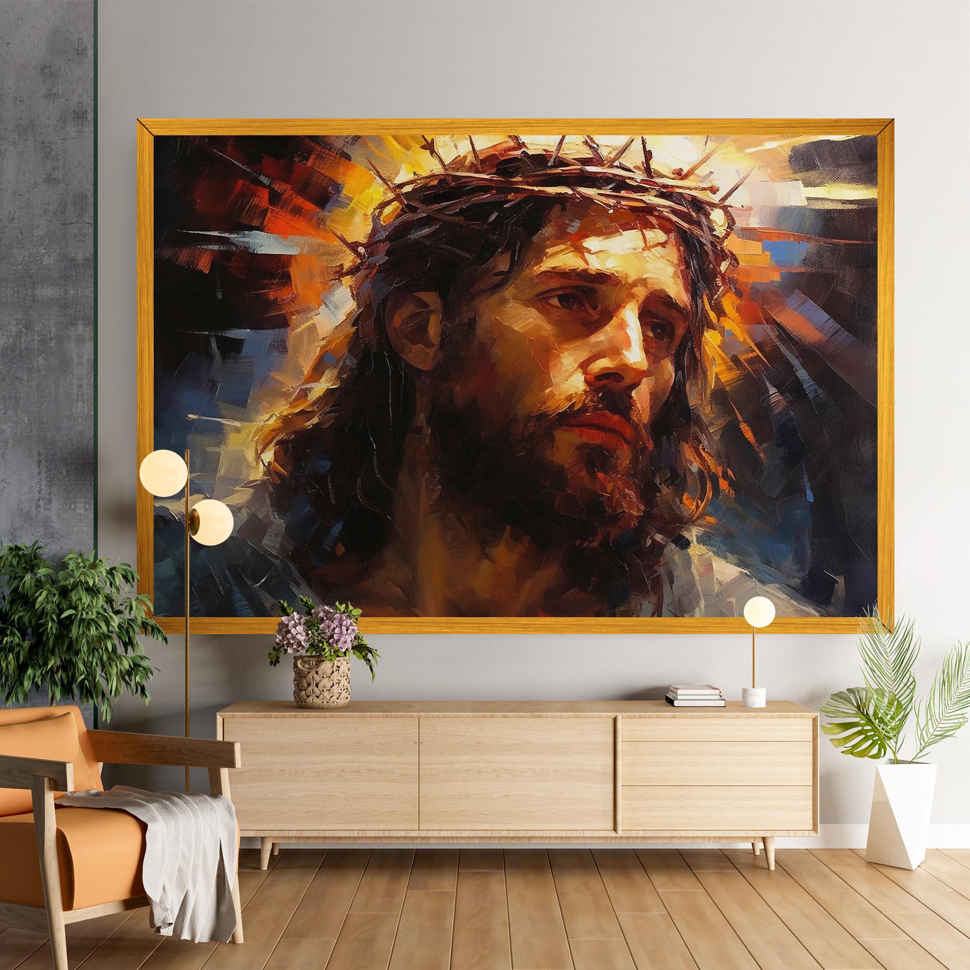 Tablou Canvas Jesus Crown mockup 9
