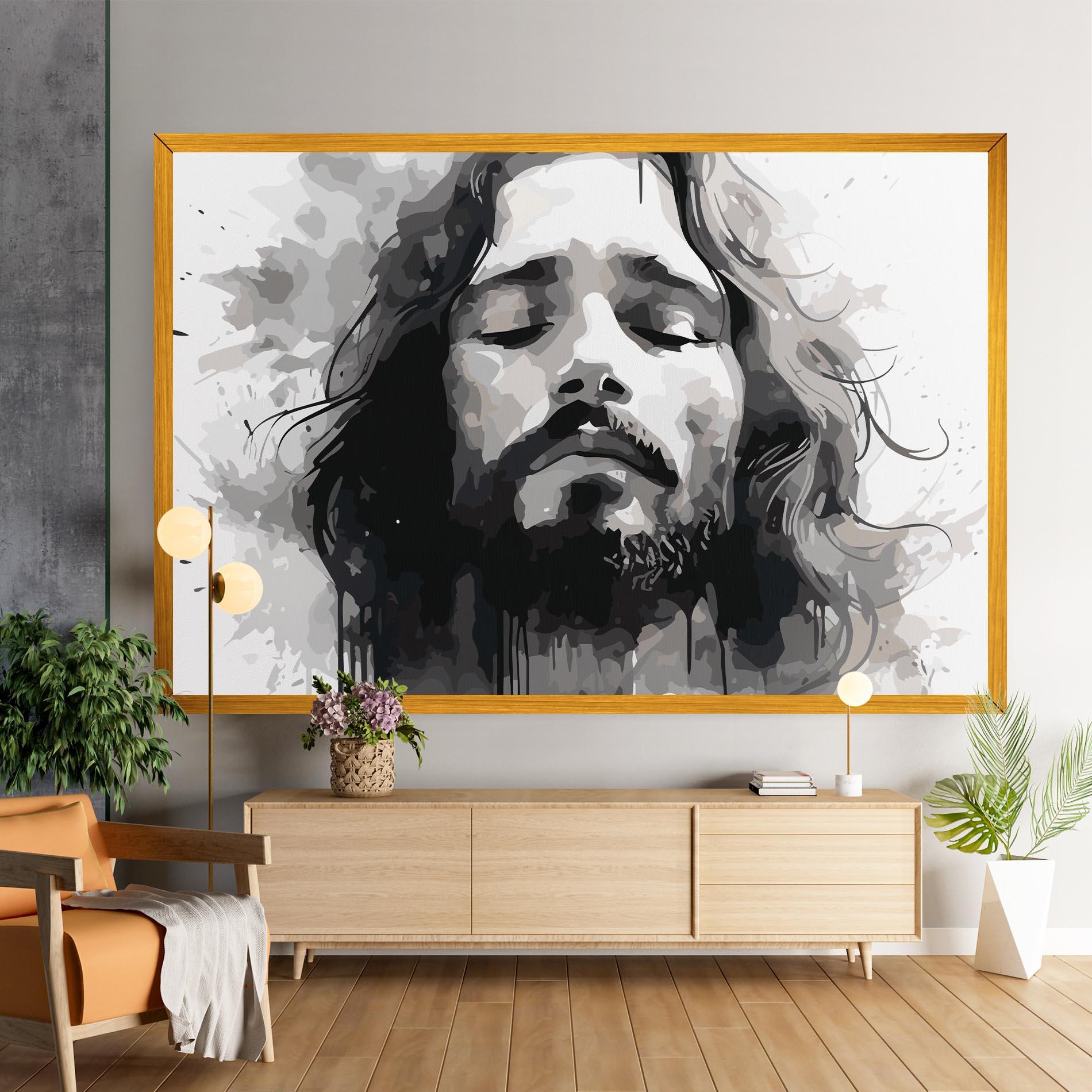 Tablou Canvas Jesus Ink Art mockup 9