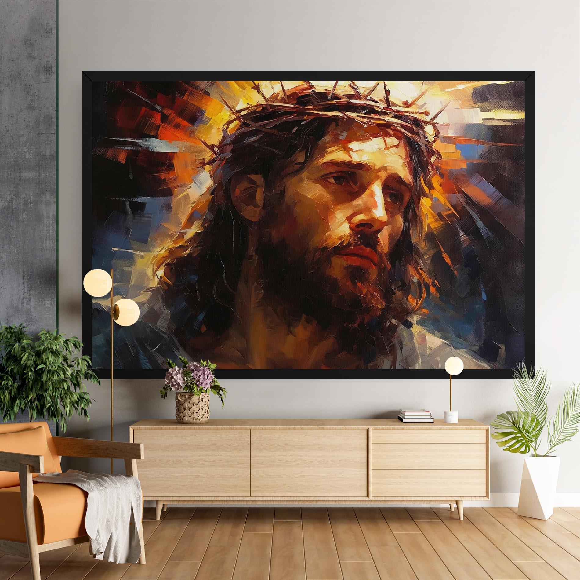 Tablou Canvas Jesus Crown mockup 9