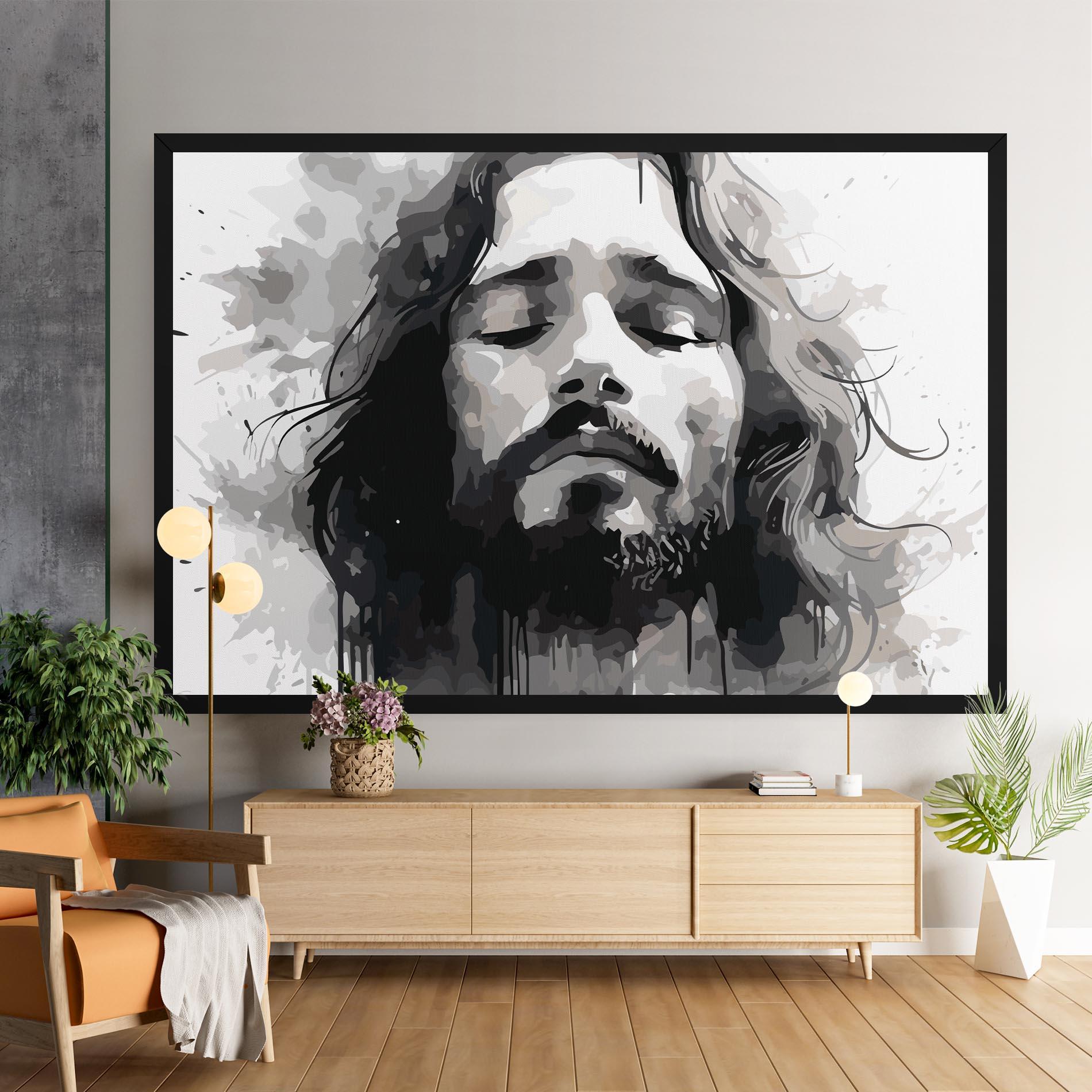 Tablou Canvas Jesus Ink Art mockup 9