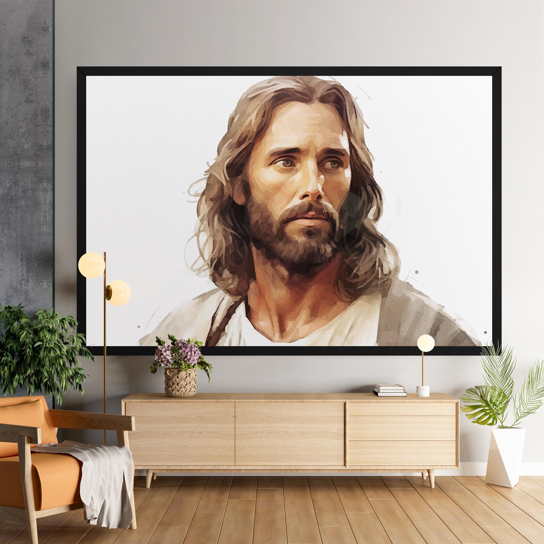 Tablou Canvas Jesus Long Hair mockup 9