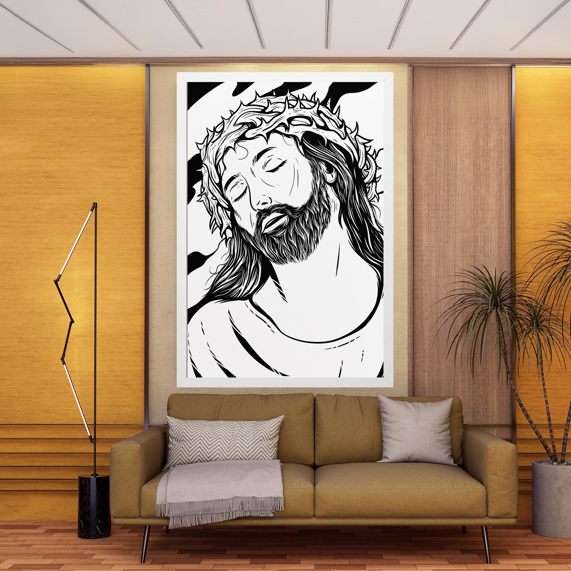 Black White Jesus mockup 9