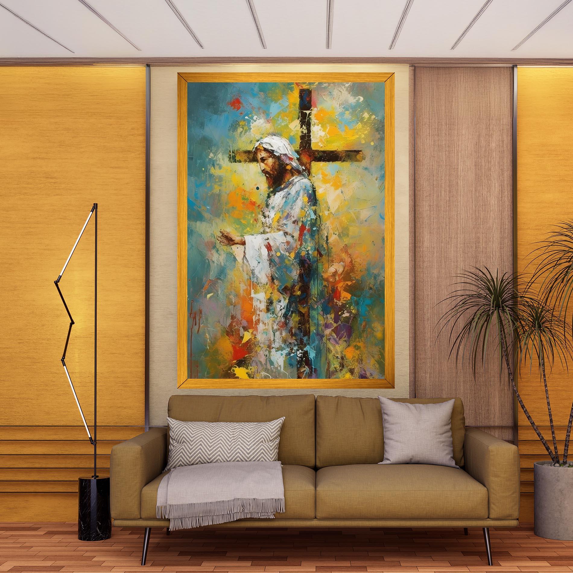 Tablou Canvas Christ Art Painting mockup 9