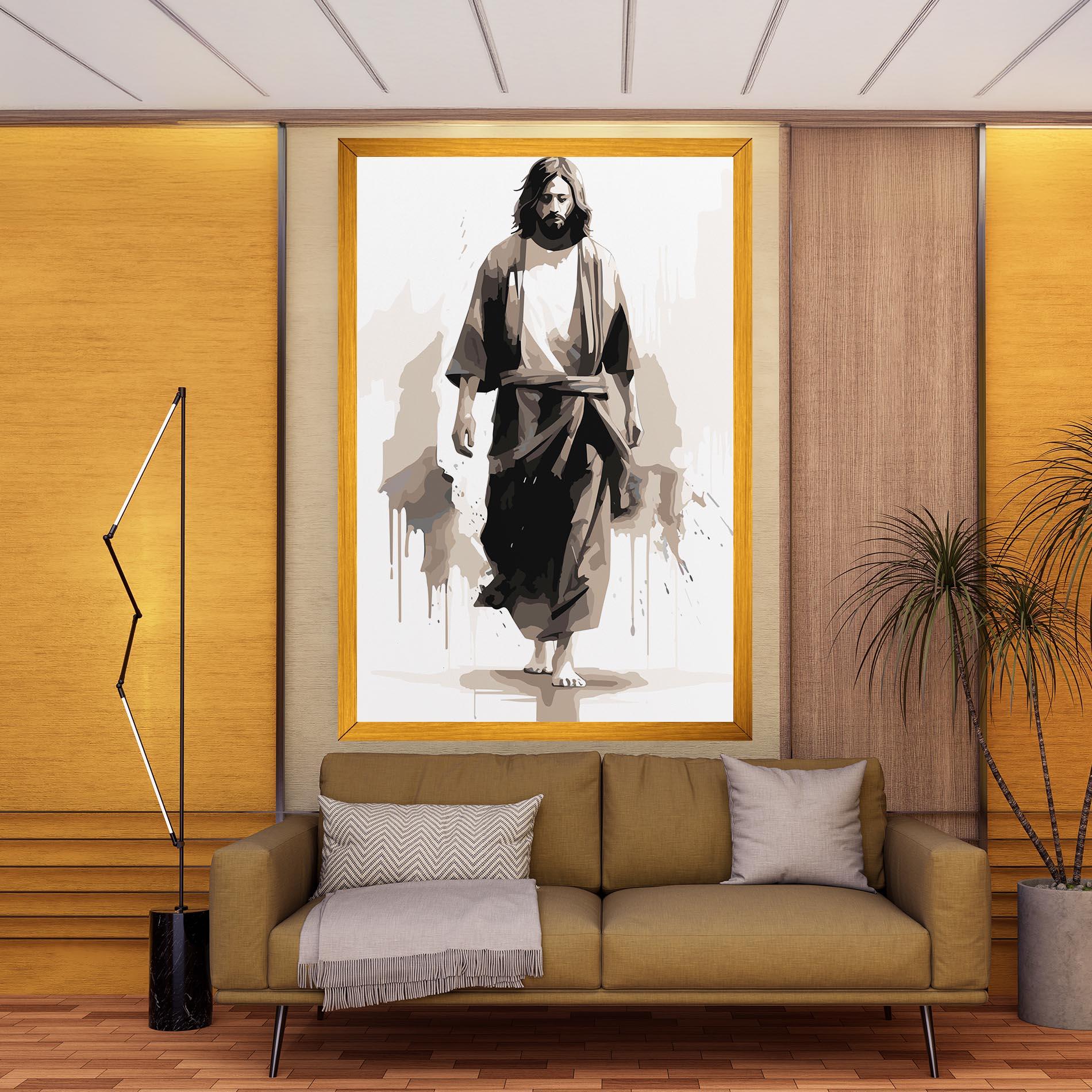 Tablou Canvas Cream Art Jesus mockup 9