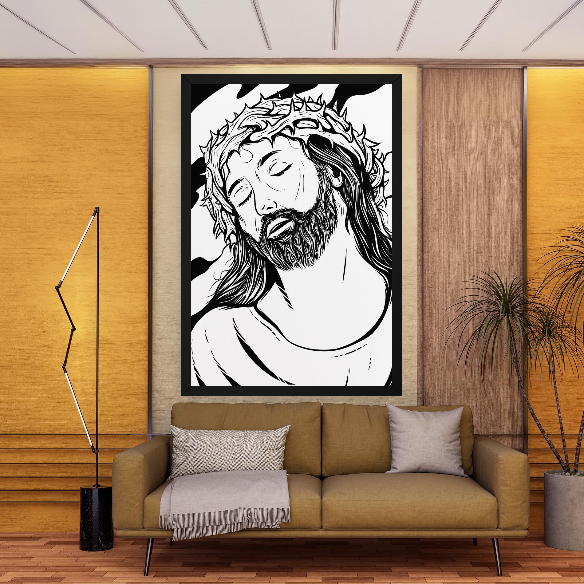 Black White Jesus mockup 9