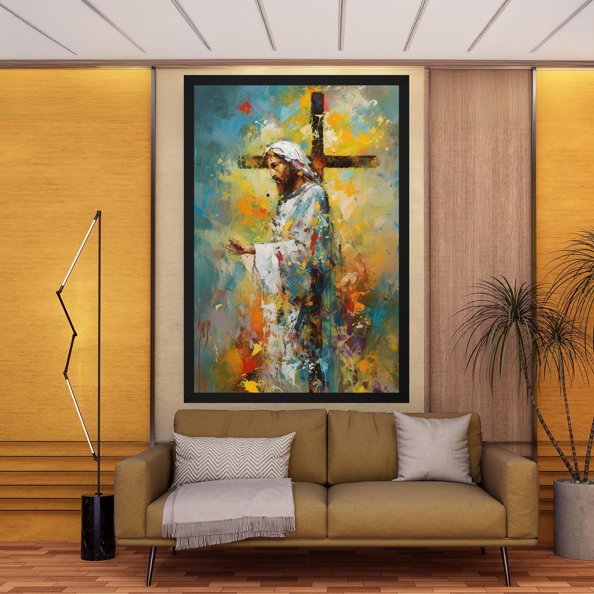 Tablou Canvas Christ Art Painting mockup 9