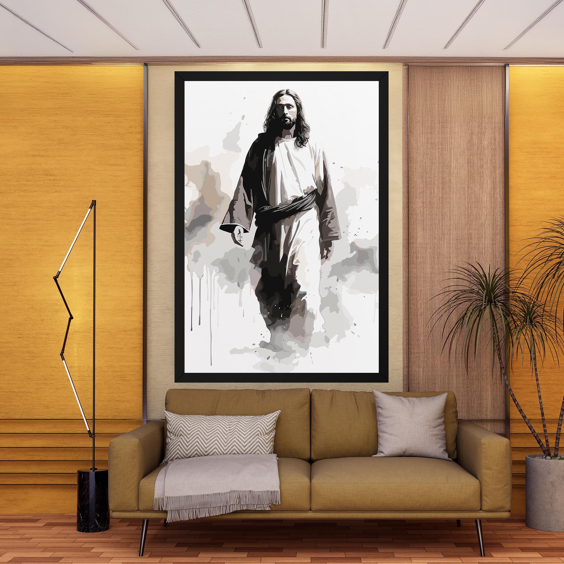 Tablou Canvas Watercolor Jesus mockup 9
