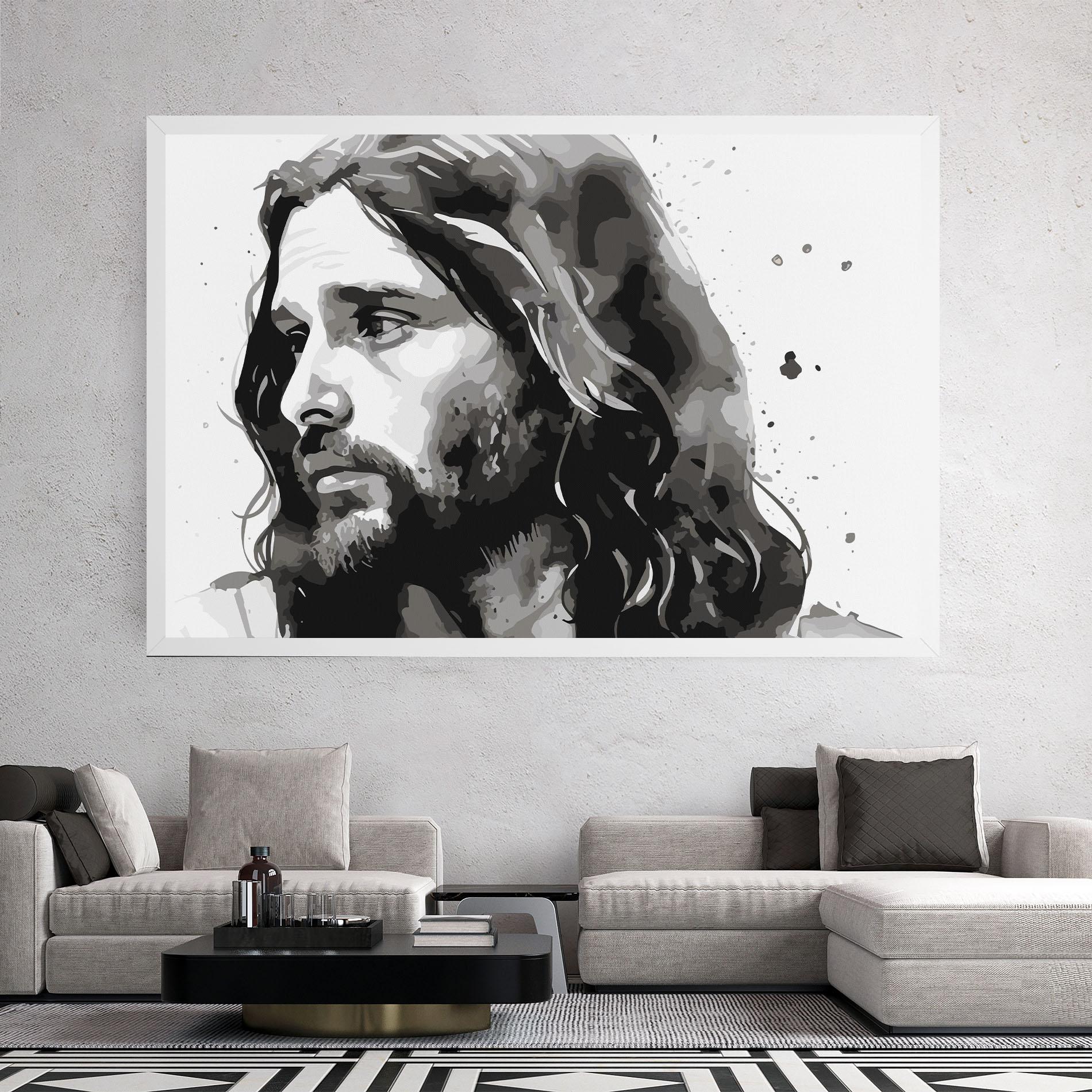 Tablou Canvas Jesus Watercolor mockup 2
