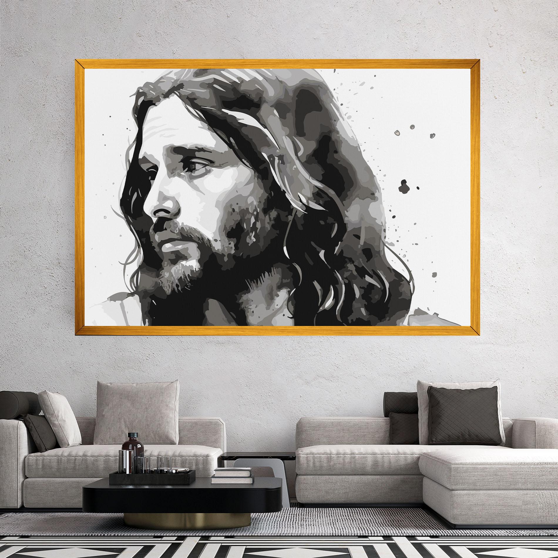 Tablou Canvas Jesus Watercolor mockup 2
