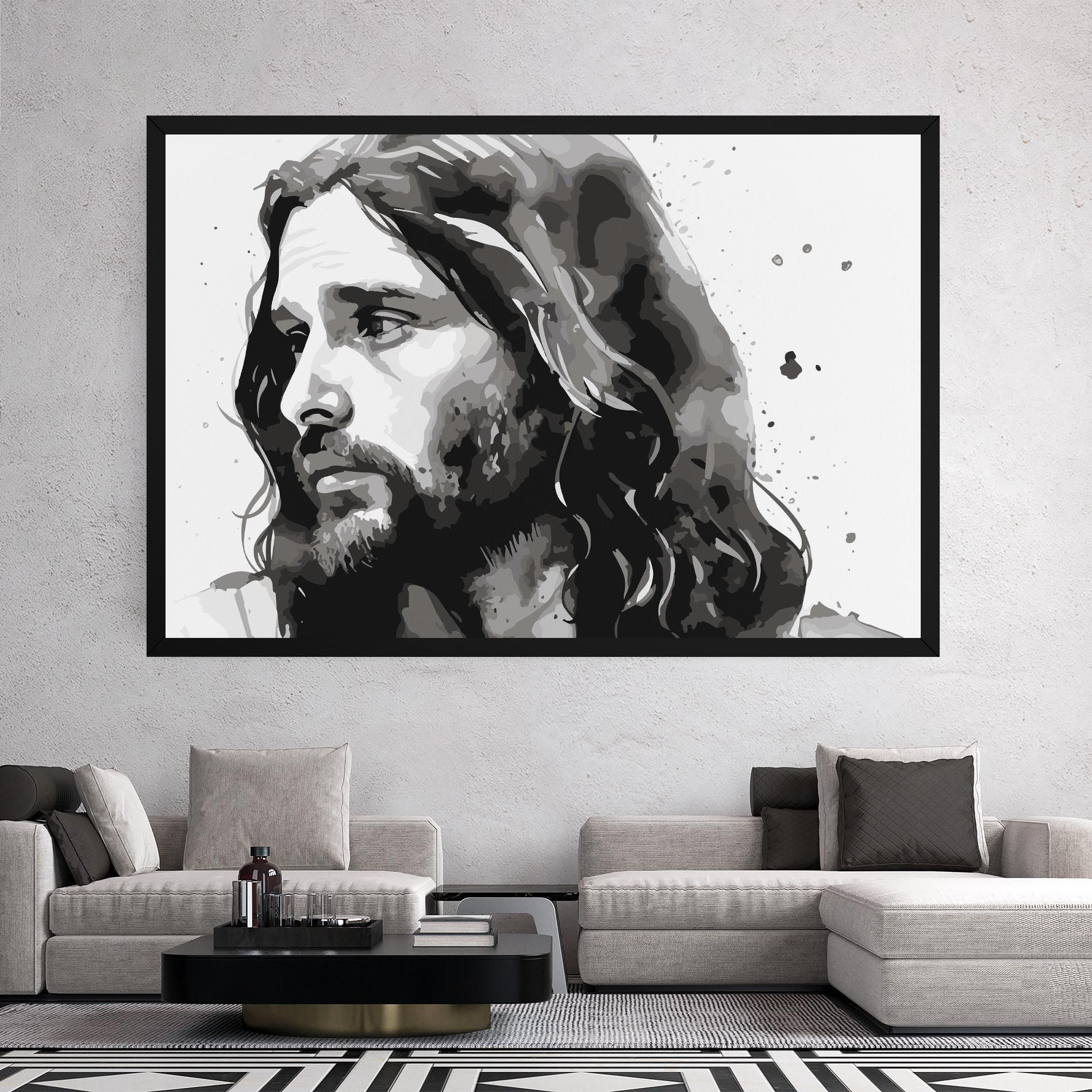 Jesus Watercolor mockup 2