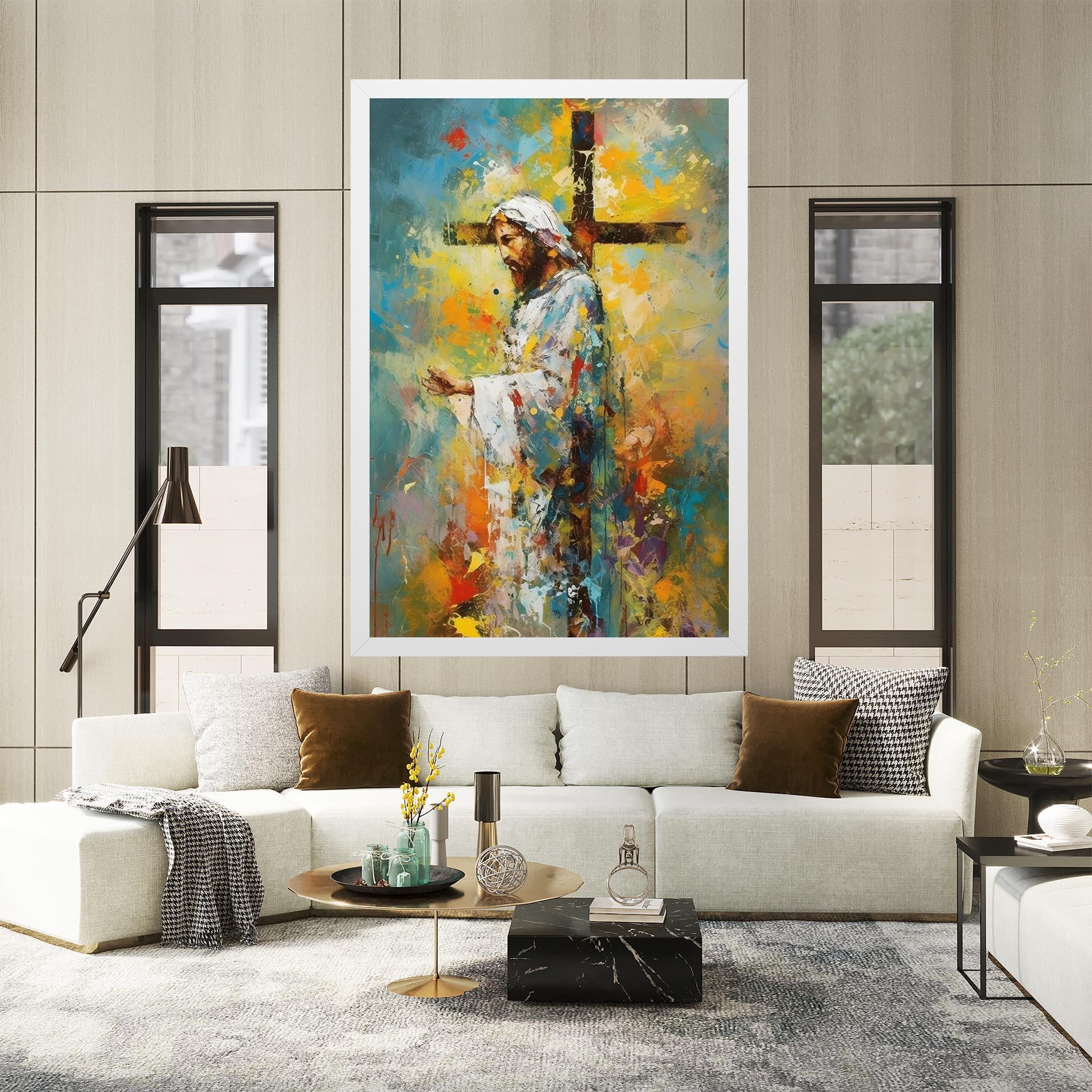 Tablou Canvas Christ Art Painting mockup 2