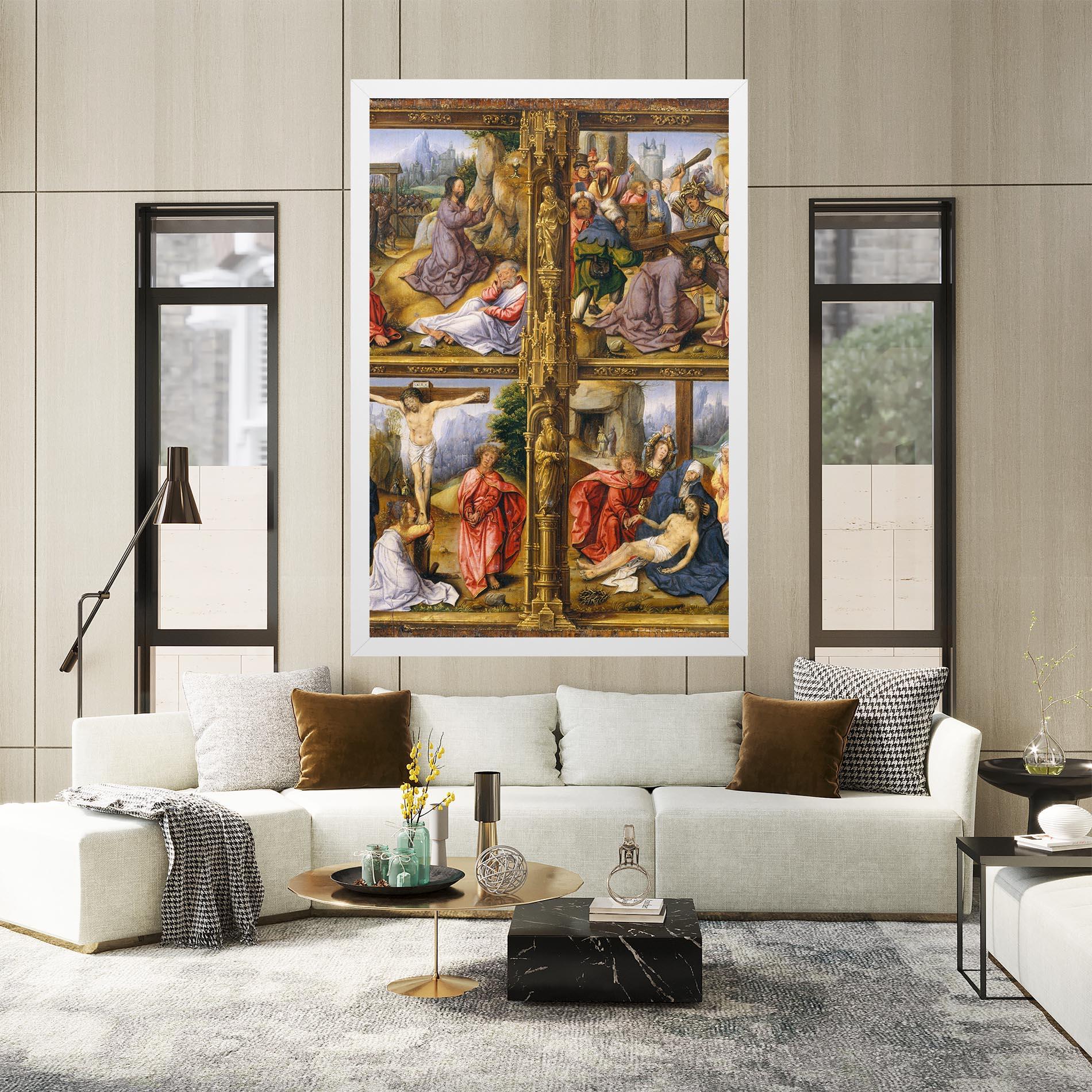 Tablou Canvas Gold Window View mockup 2