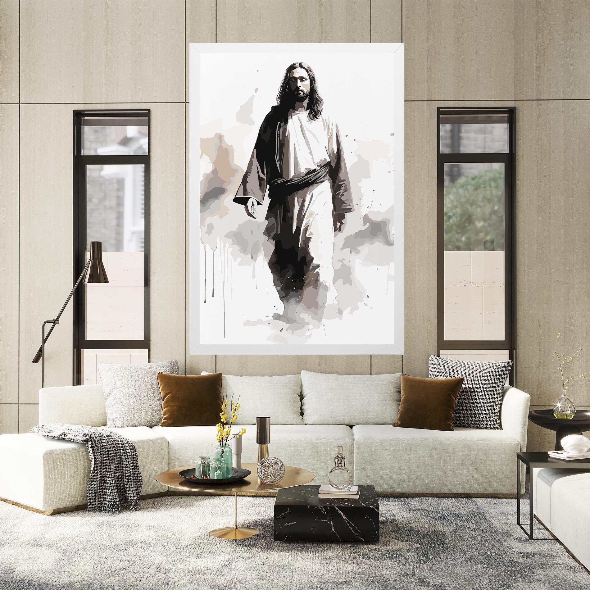 Tablou Canvas Watercolor Jesus mockup 2