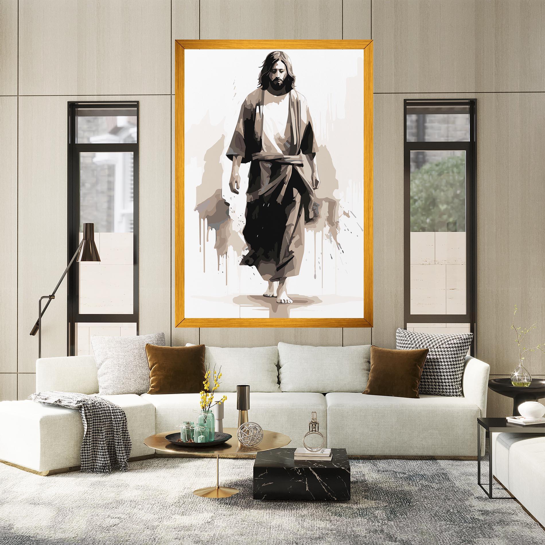 Tablou Canvas Cream Art Jesus mockup 2