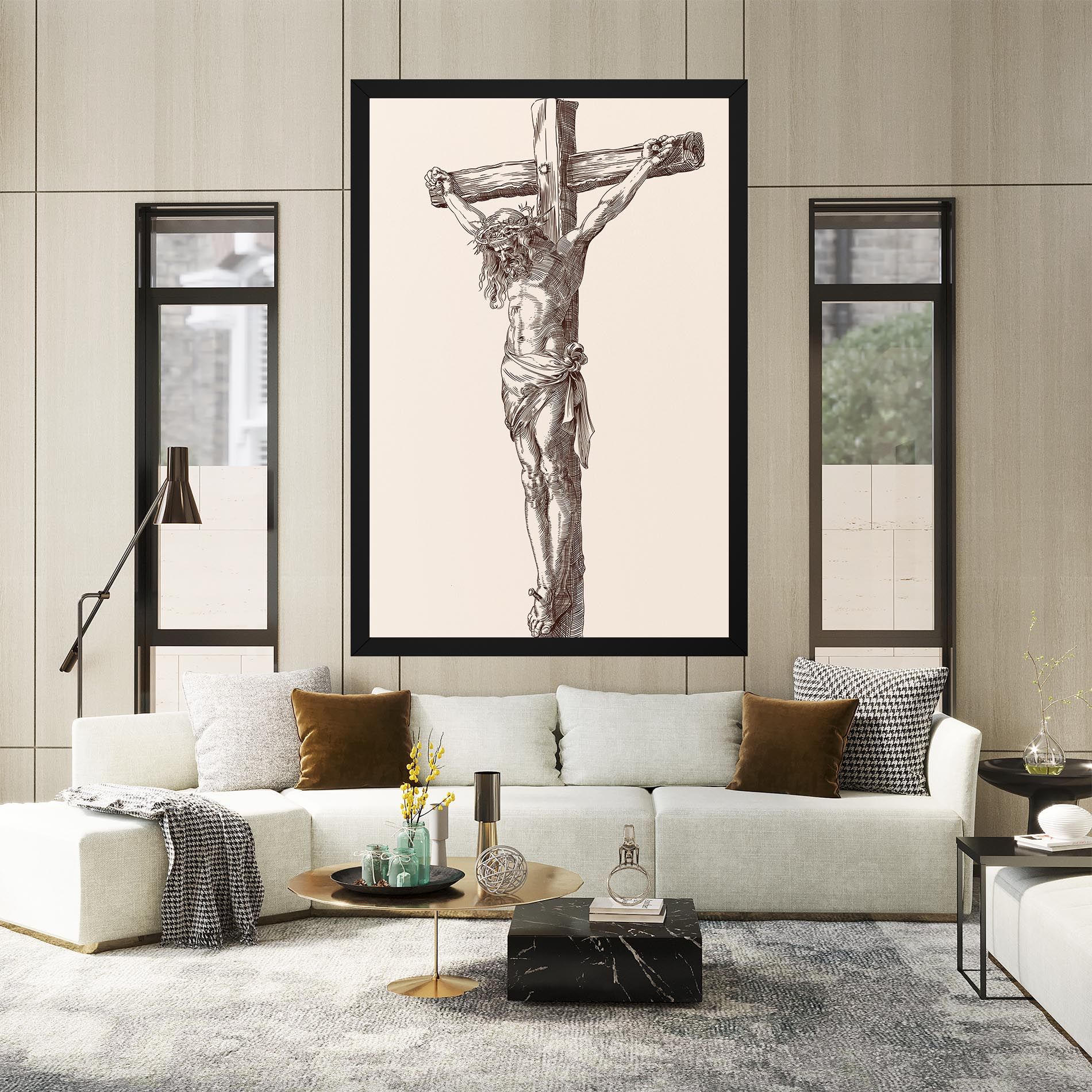 Brown Cross Jesus mockup 2