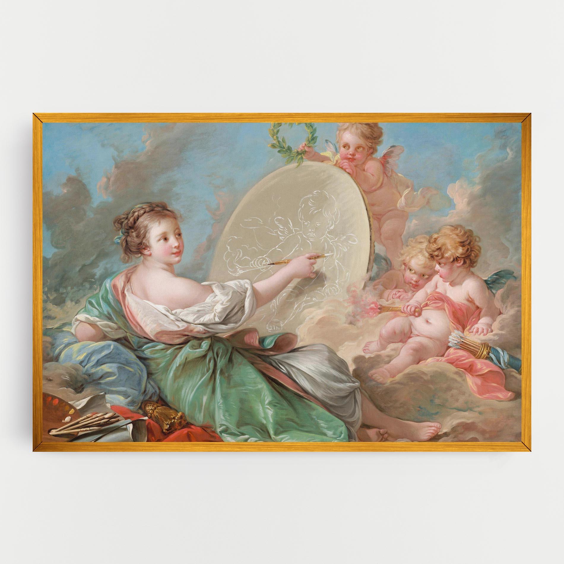 Tablou Canvas Painting Cute Angels mockup 0