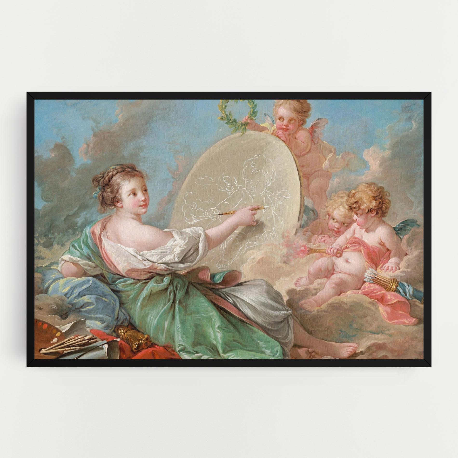 Tablou Canvas Painting Cute Angels mockup 0