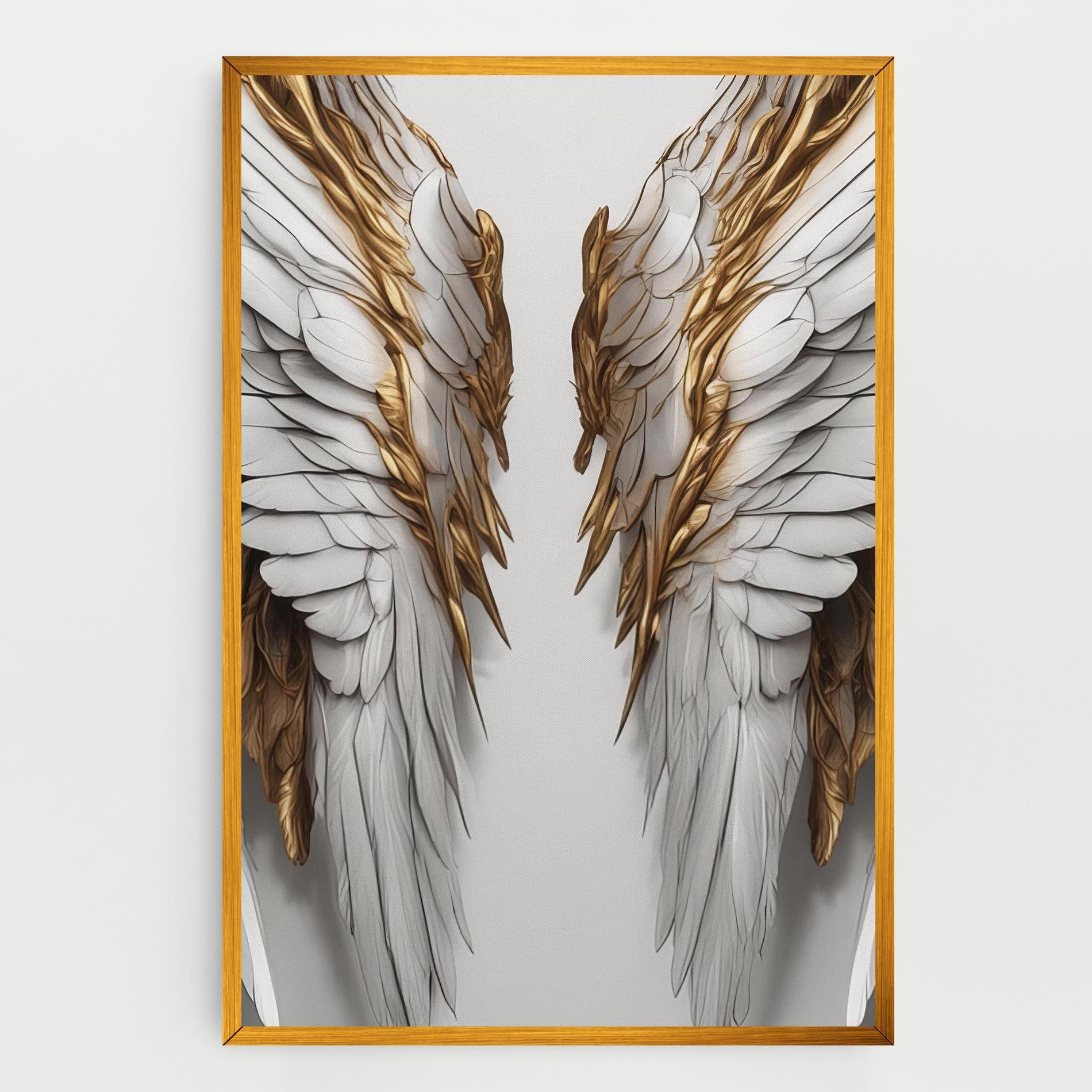 Tablou Canvas Realistic Gold Angel Wings mockup 0