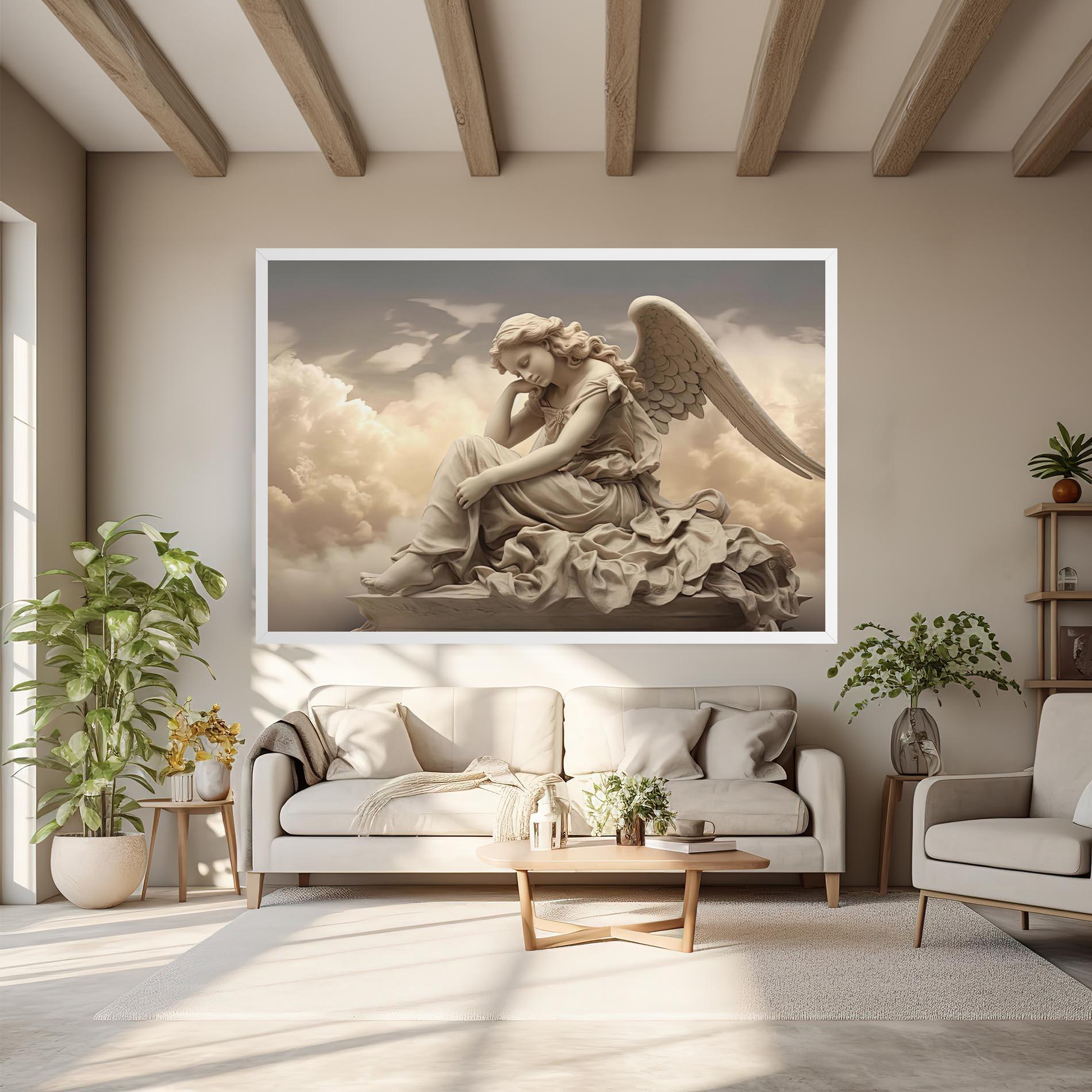 Tablou Canvas Angel Guardian Cloud mockup 6