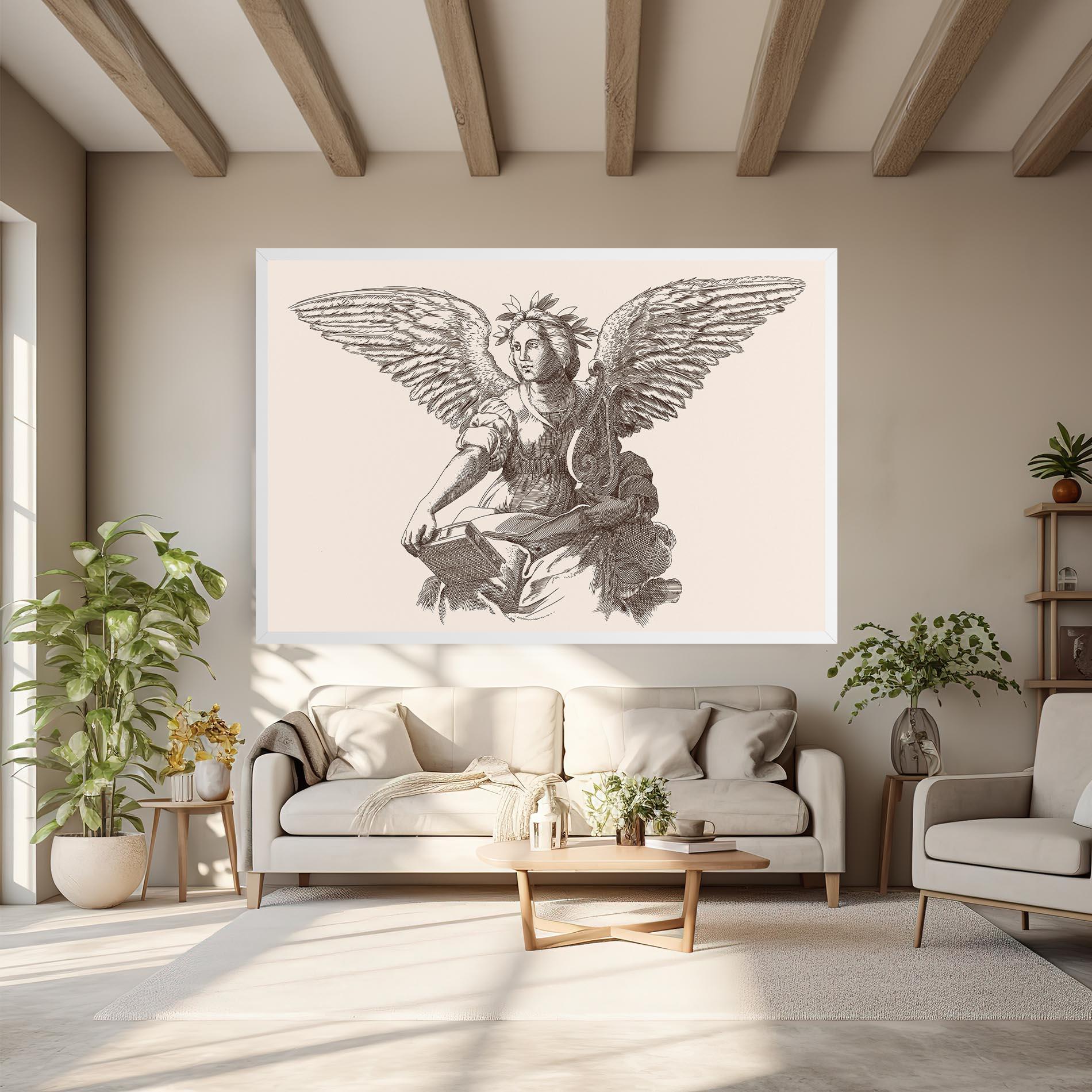Tablou Canvas Brown Line Angel mockup 6