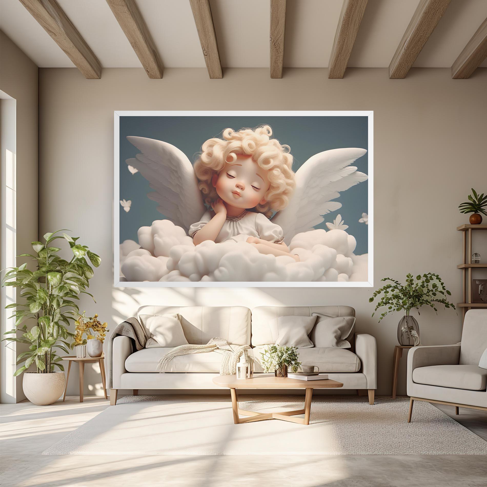 Tablou Canvas Statue Baby Angel mockup 6
