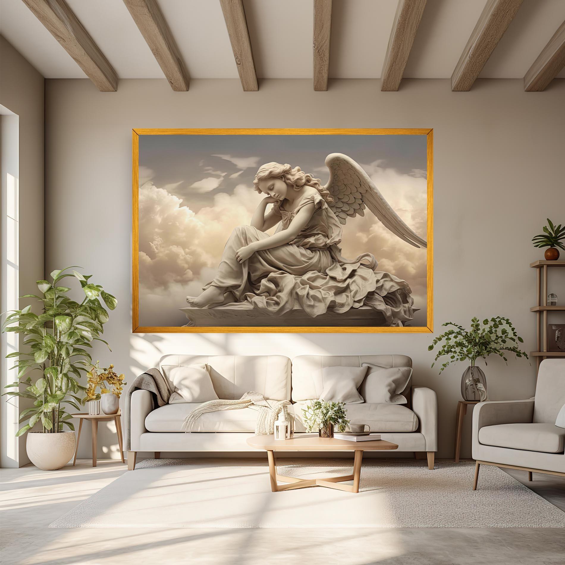 Tablou Canvas Angel Guardian Cloud mockup 6
