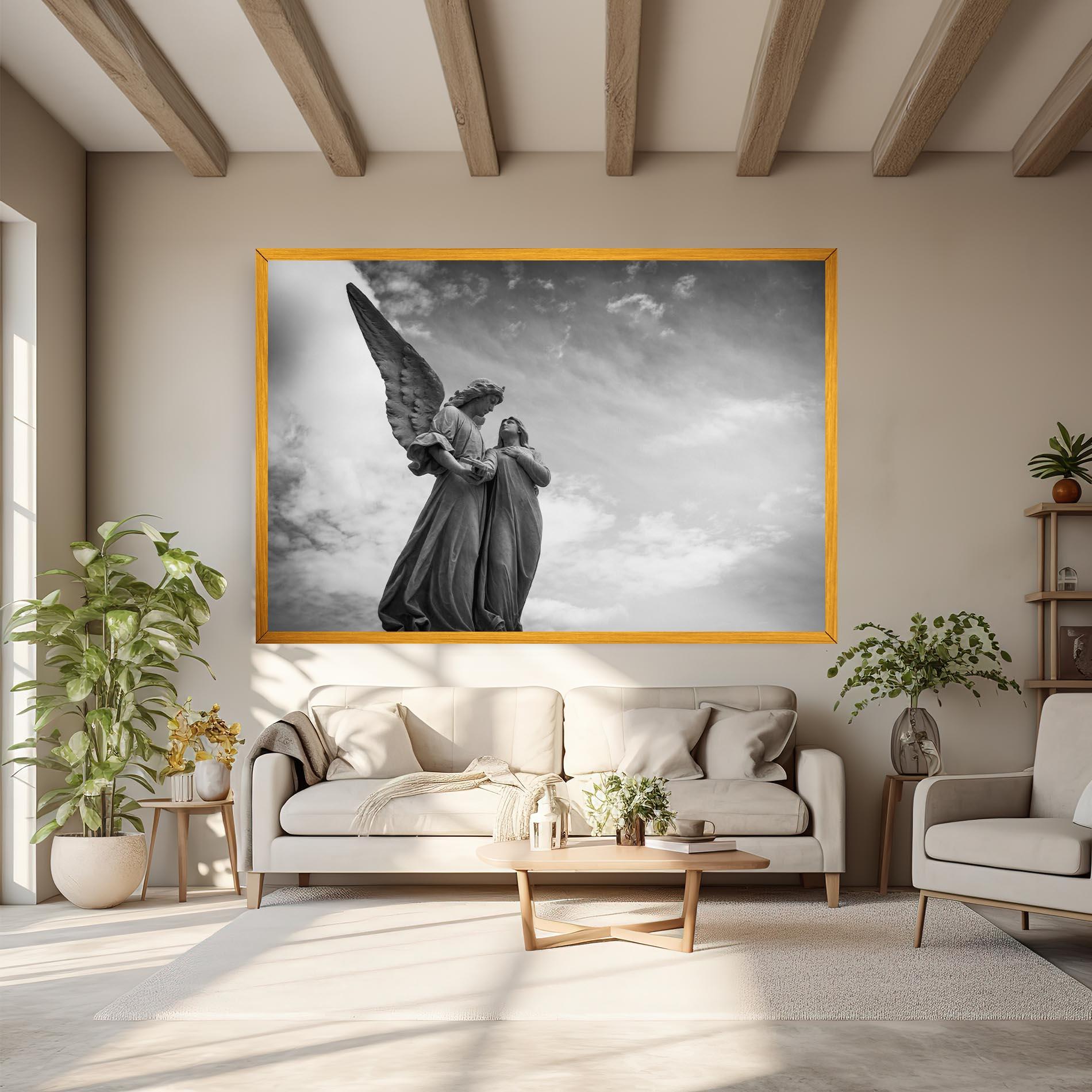Tablou Canvas Grey Stone Angels mockup 6