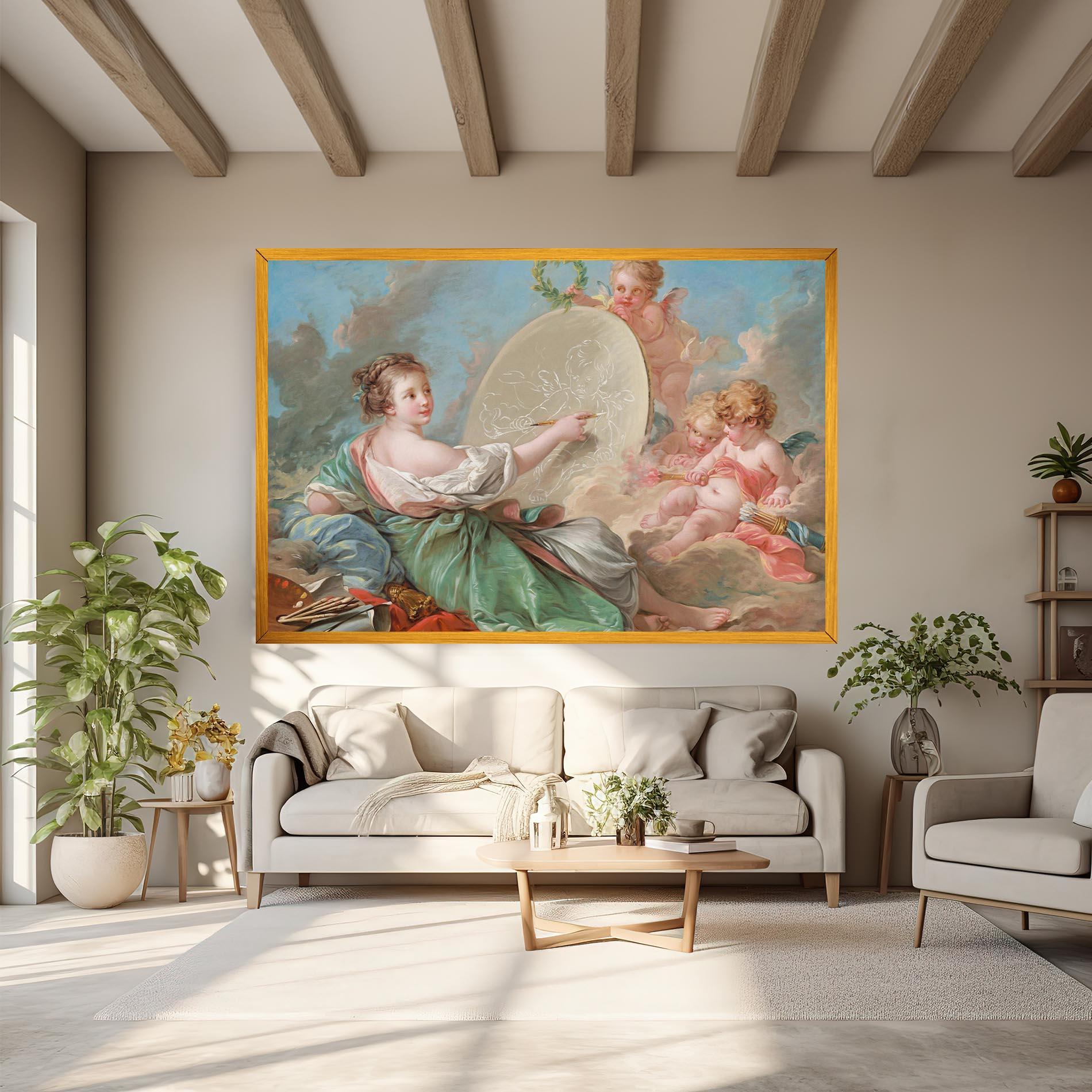 Tablou Canvas Painting Cute Angels mockup 6