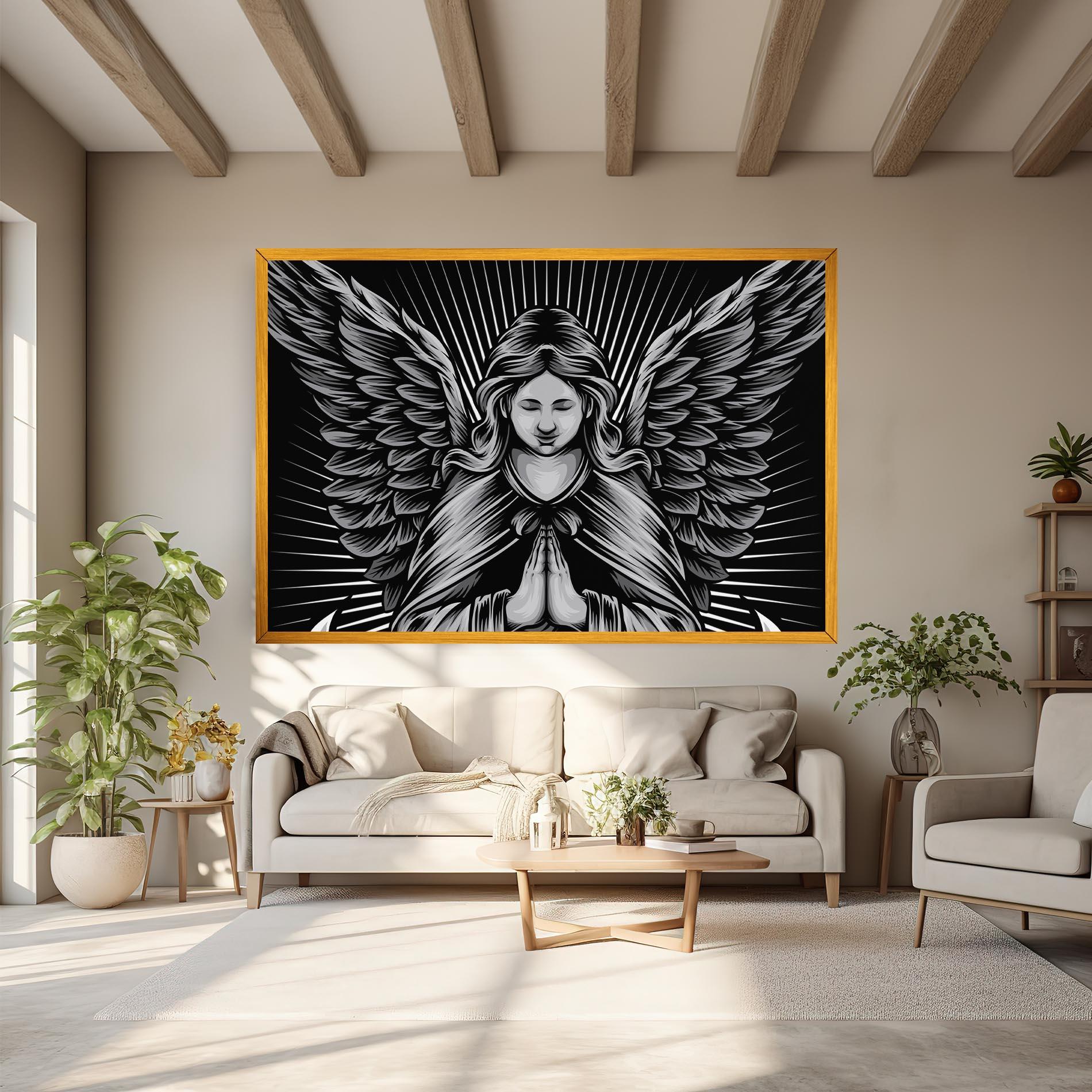 Tablou Canvas Wings Pray mockup 6