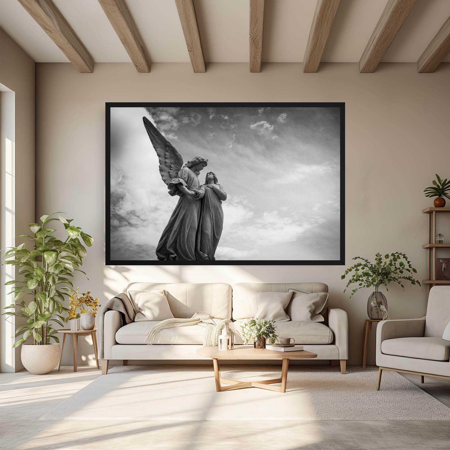 Tablou Canvas Grey Stone Angels mockup 6