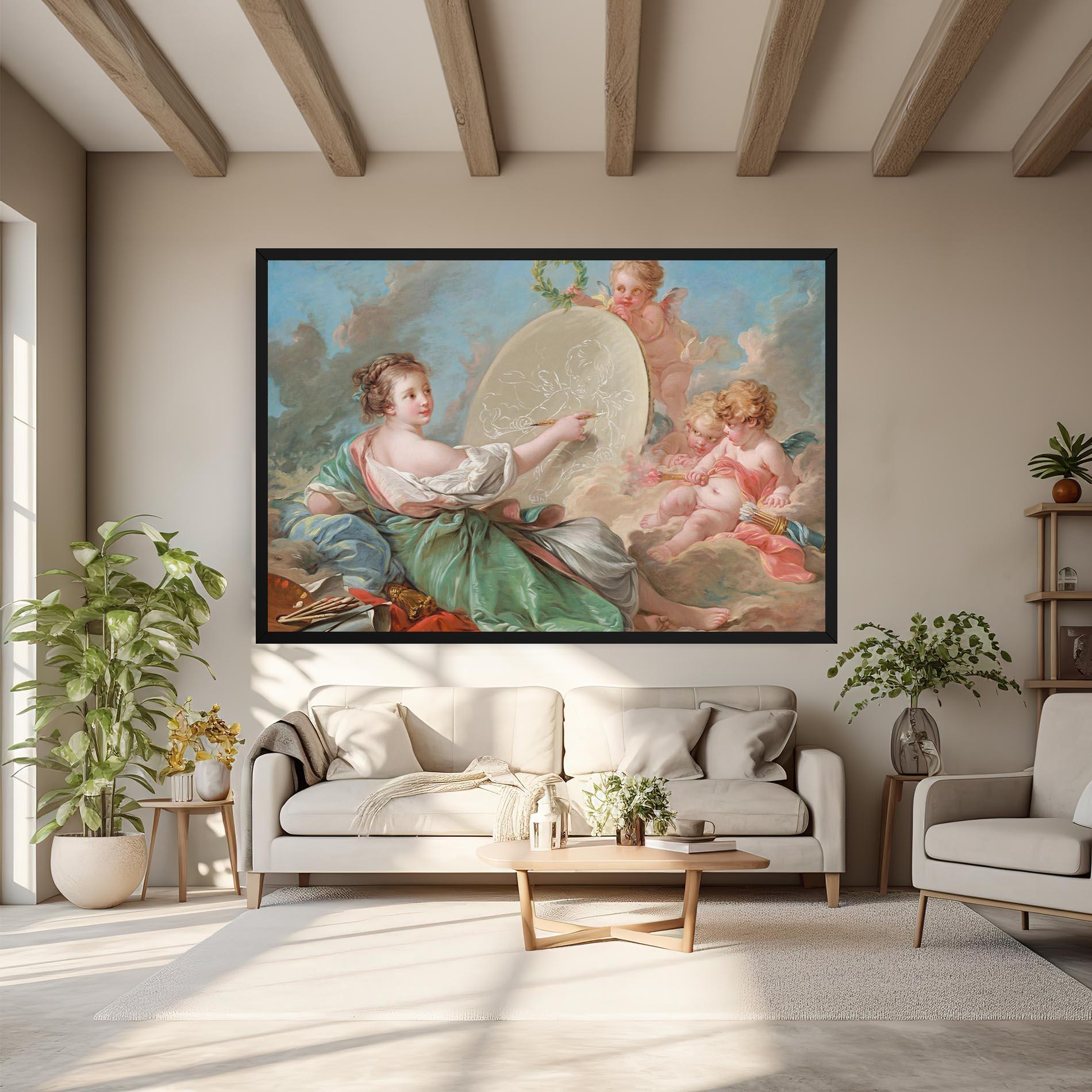 Tablou Canvas Painting Cute Angels mockup 6