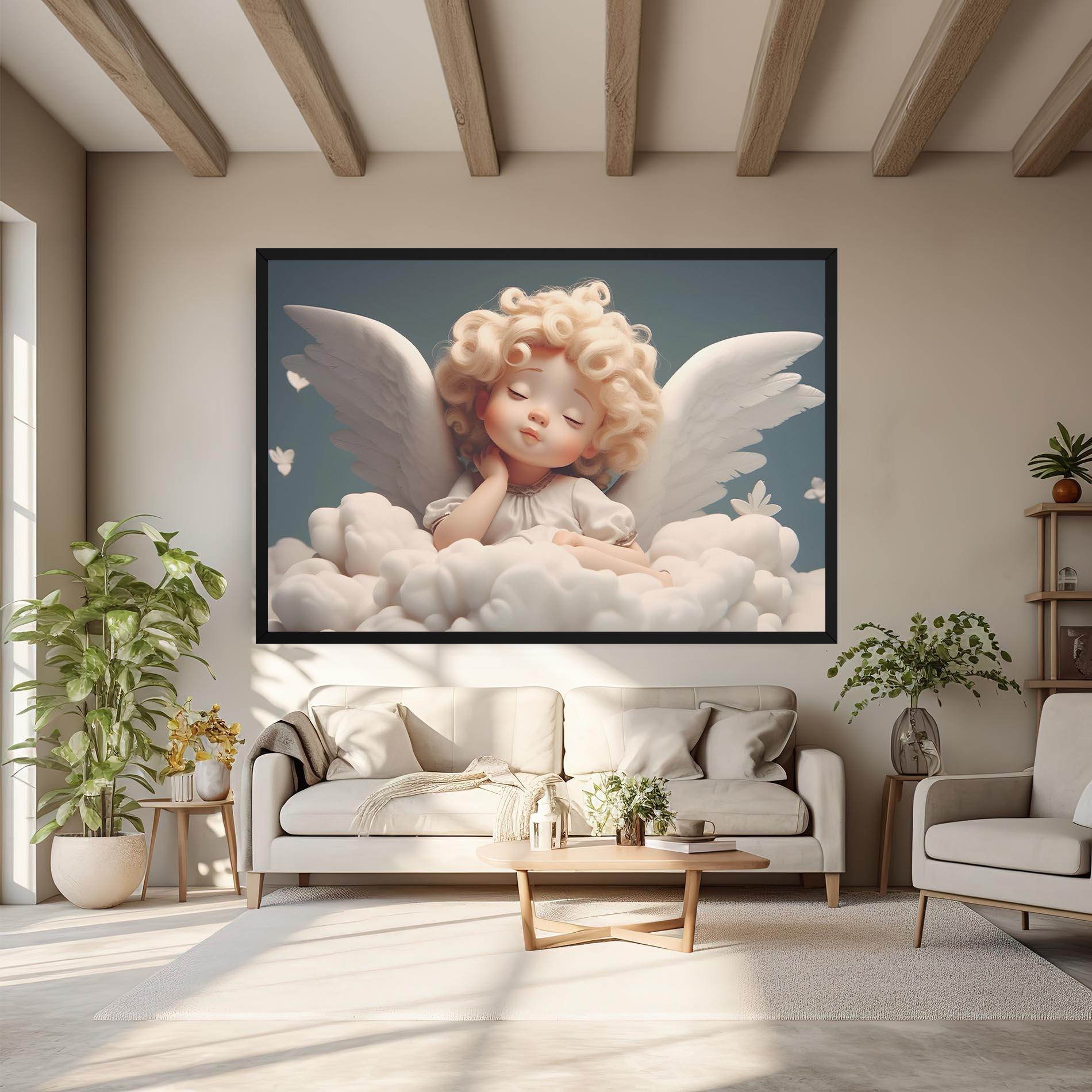 Tablou Canvas Statue Baby Angel mockup 6