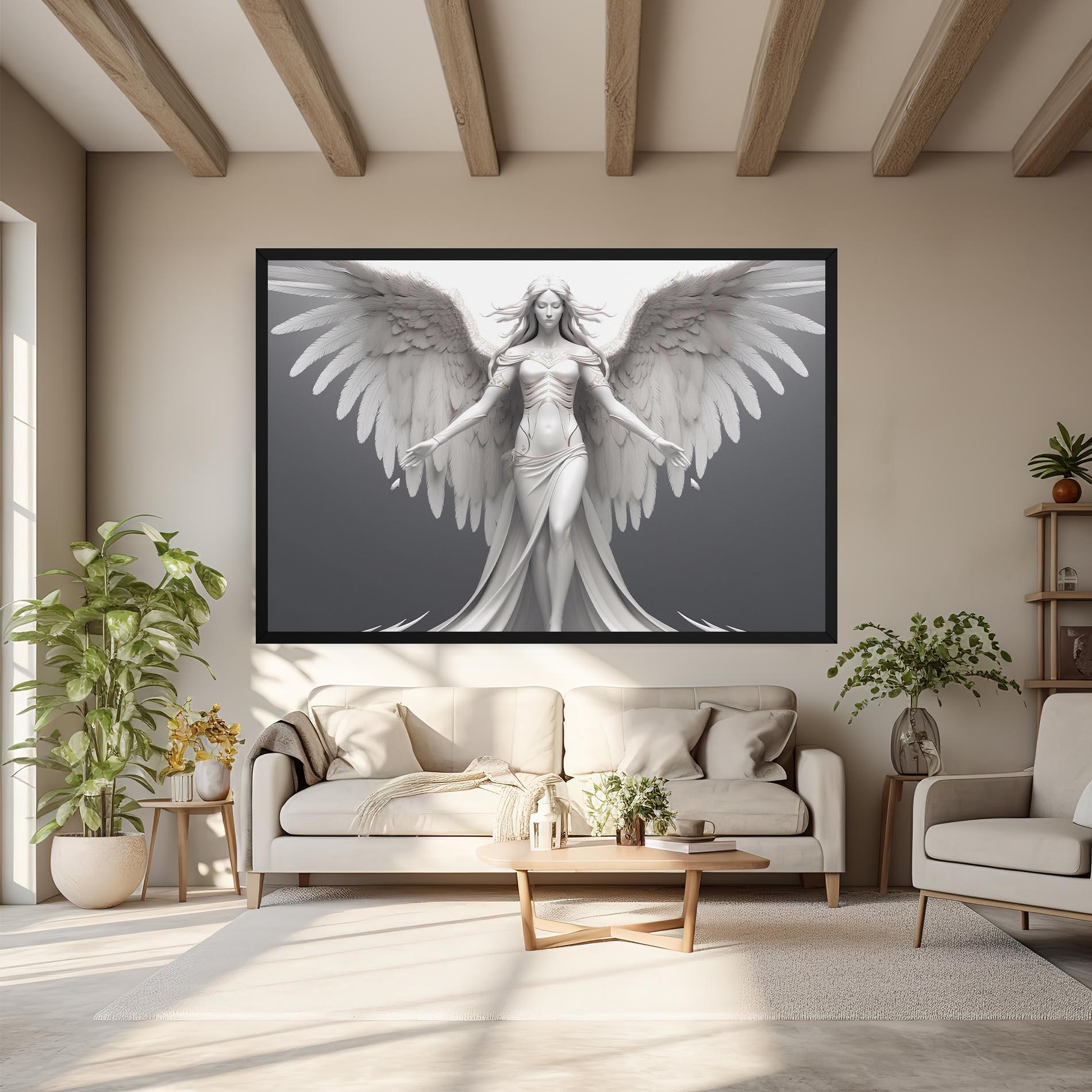 Tablou Canvas White Stone Woman mockup 6