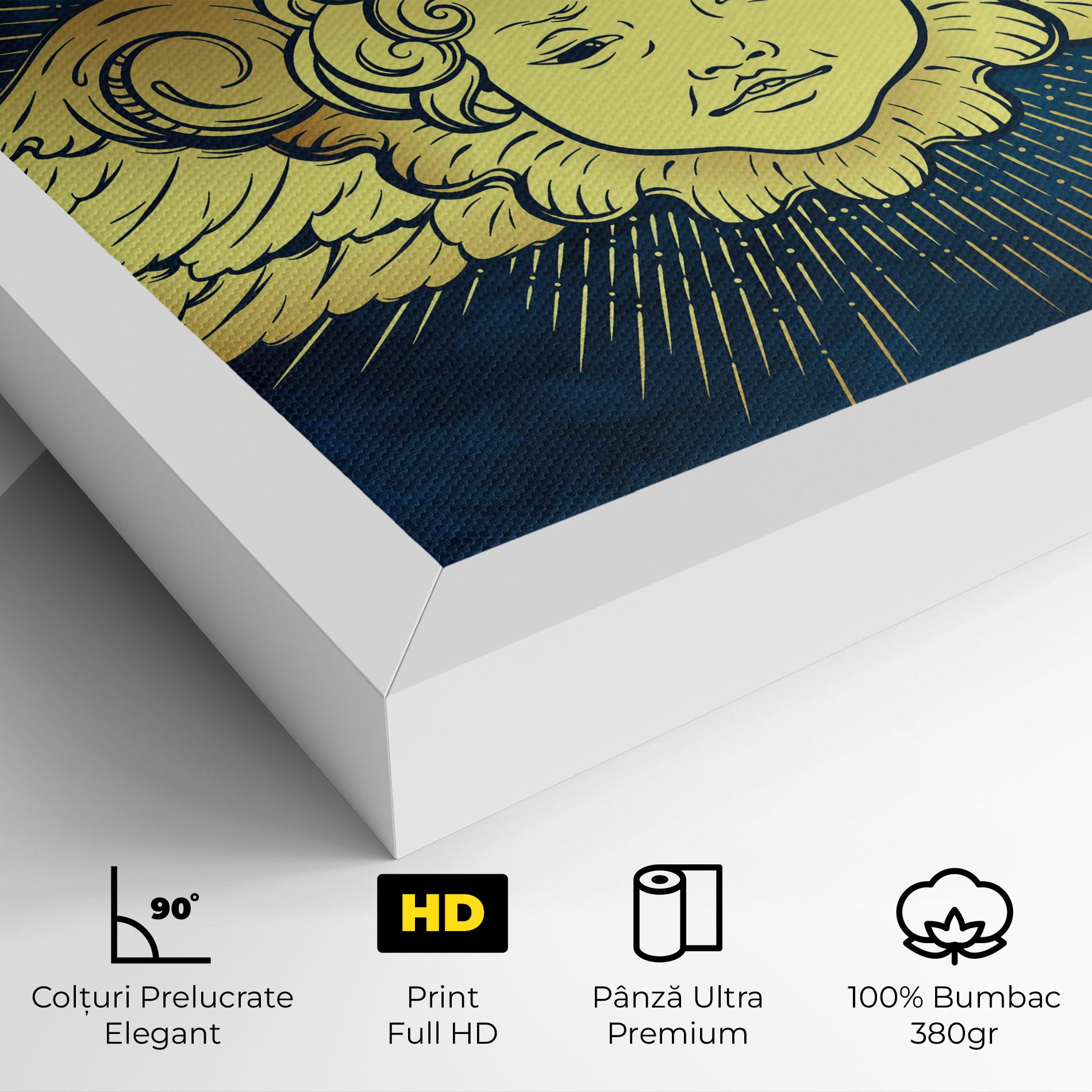 Tablou Canvas Angel Gold Head mockup 4