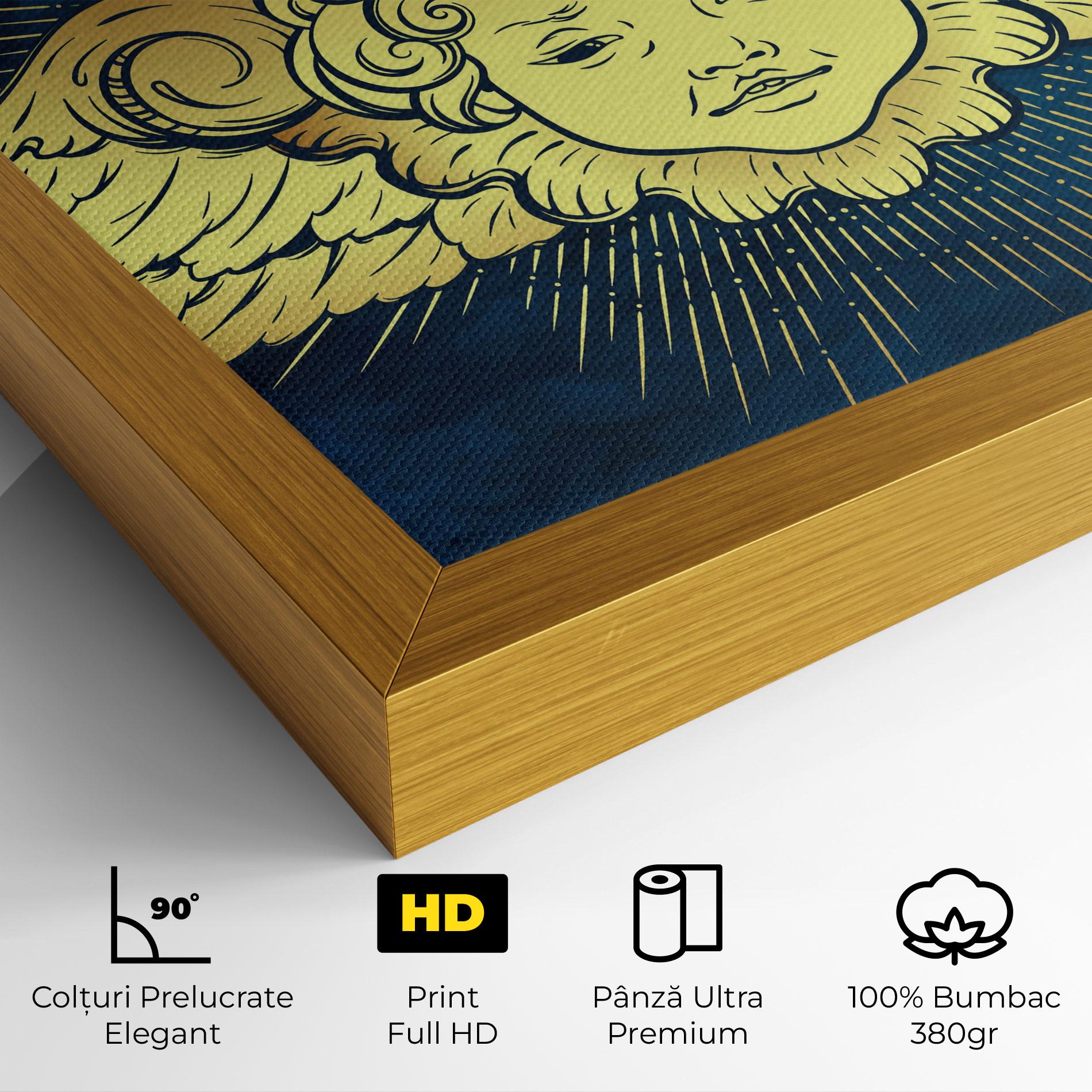 Tablou Canvas Angel Gold Head mockup 4