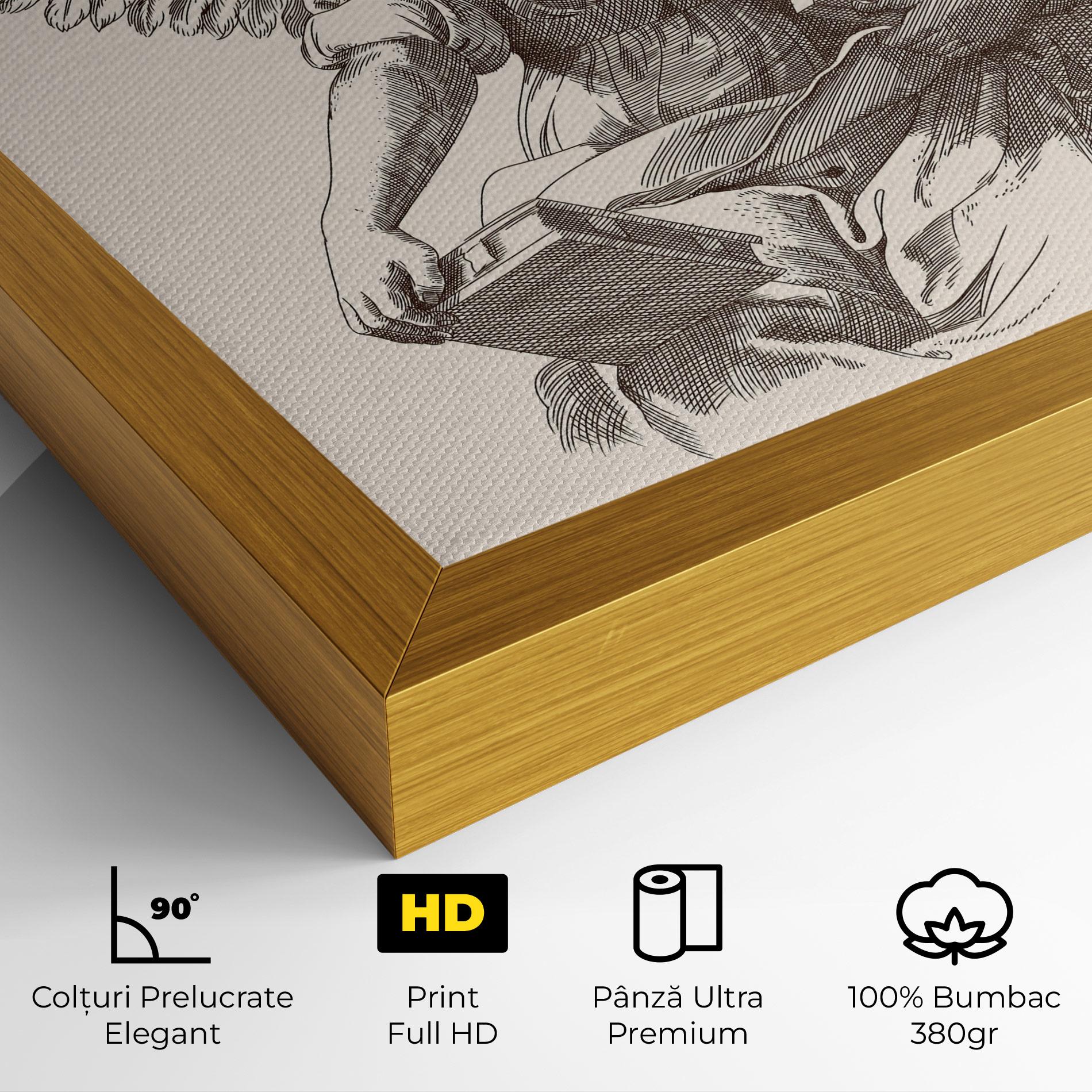 Tablou Canvas Brown Line Angel mockup 4