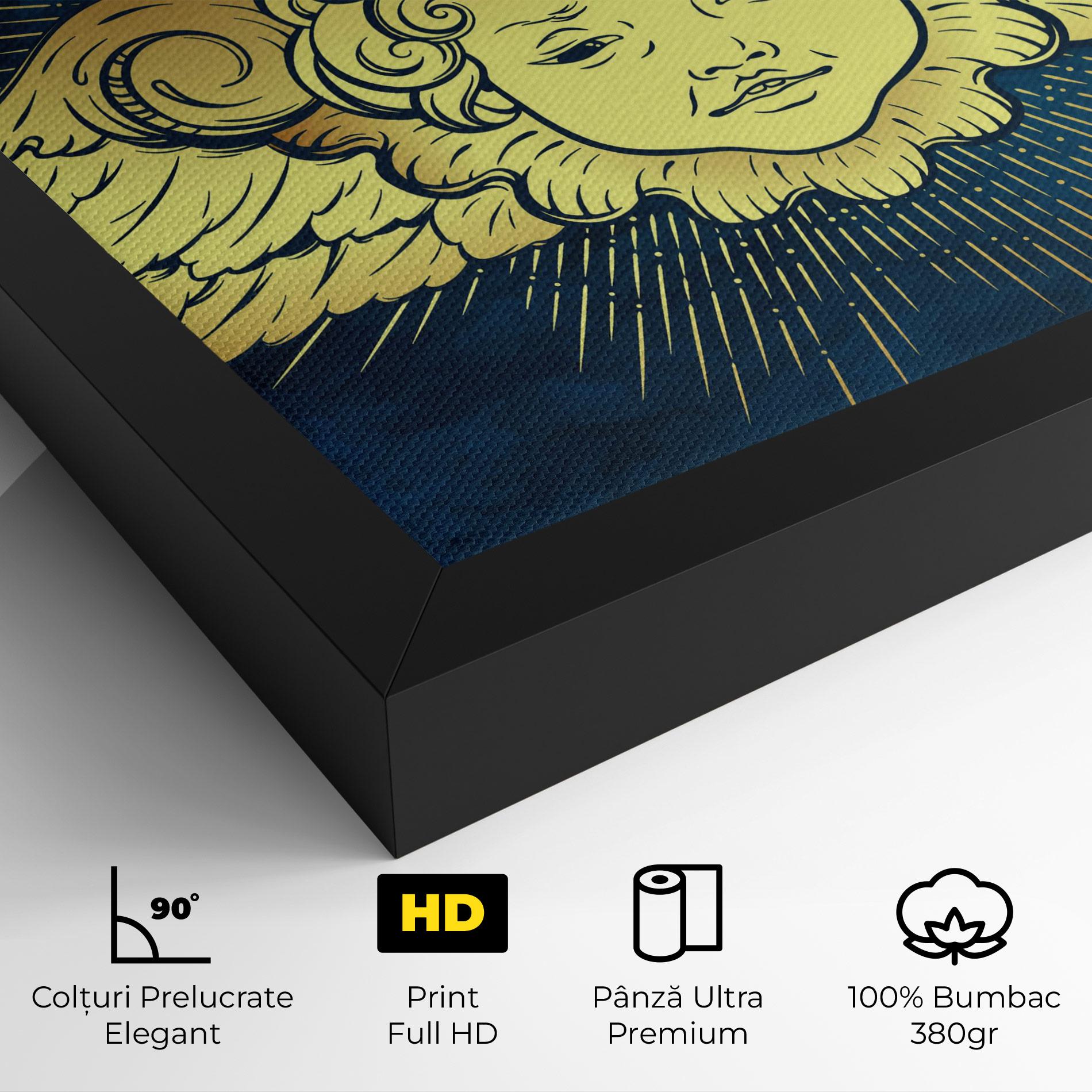 Tablou Canvas Angel Gold Head mockup 4