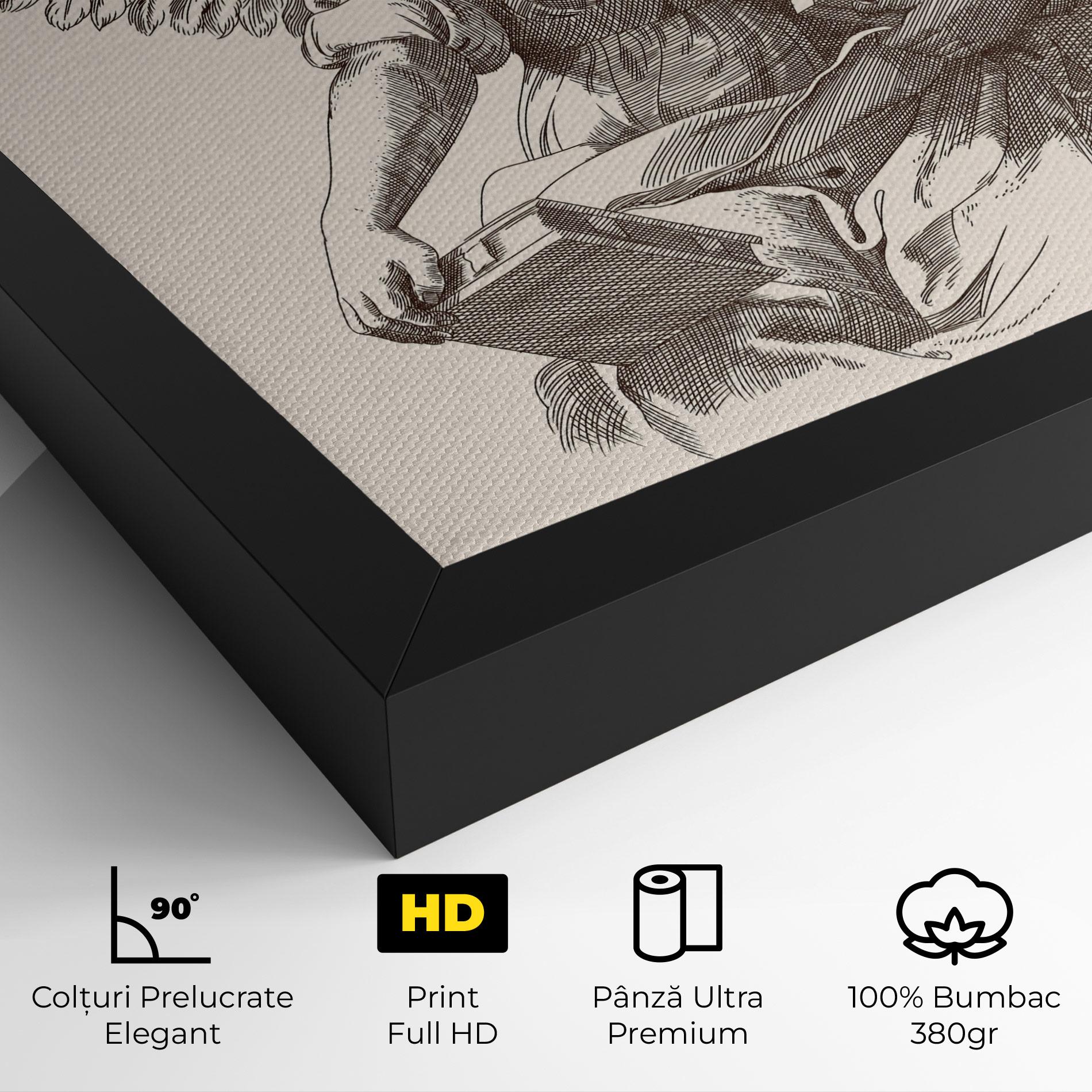 Tablou Canvas Brown Line Angel mockup 4