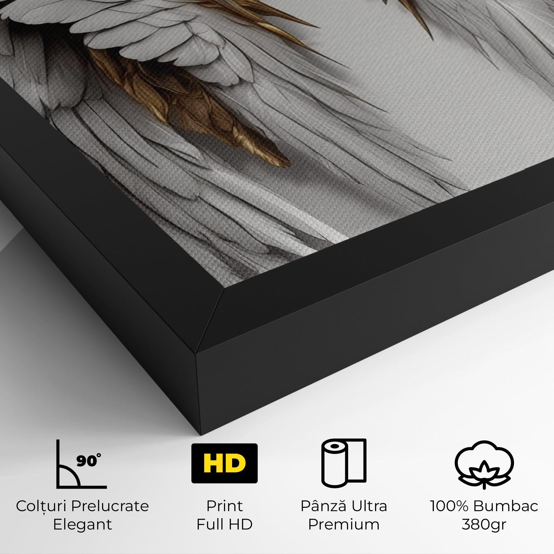 Tablou Canvas Realistic Gold Angel Wings mockup 4