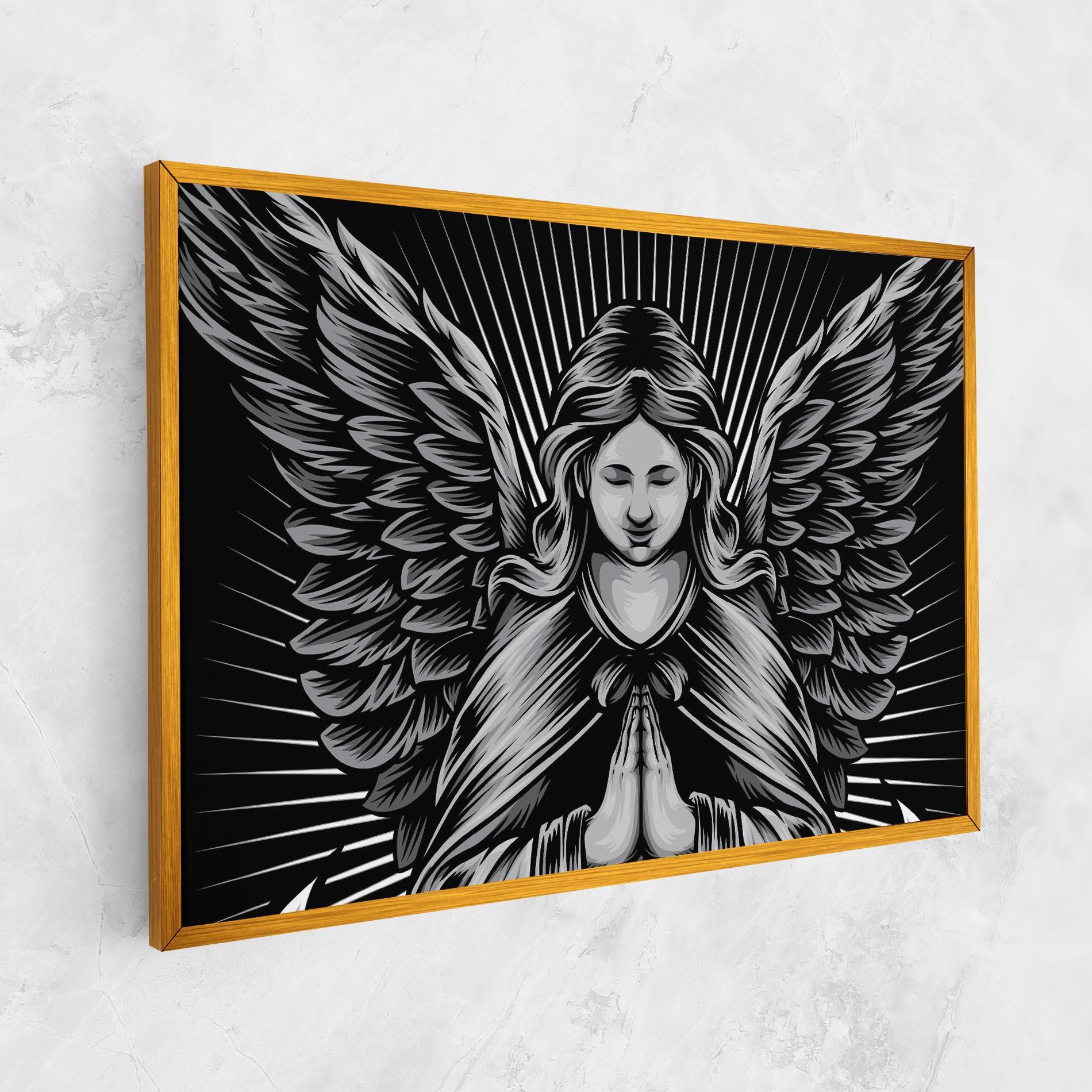 Tablou Canvas Wings Pray mockup 1