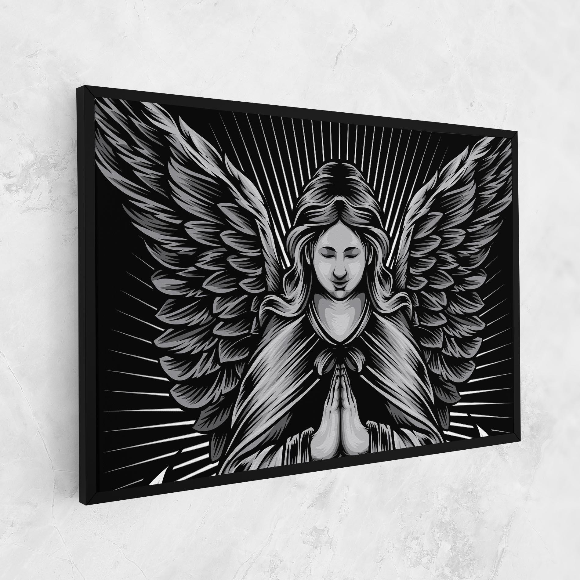 Tablou Canvas Wings Pray mockup 1
