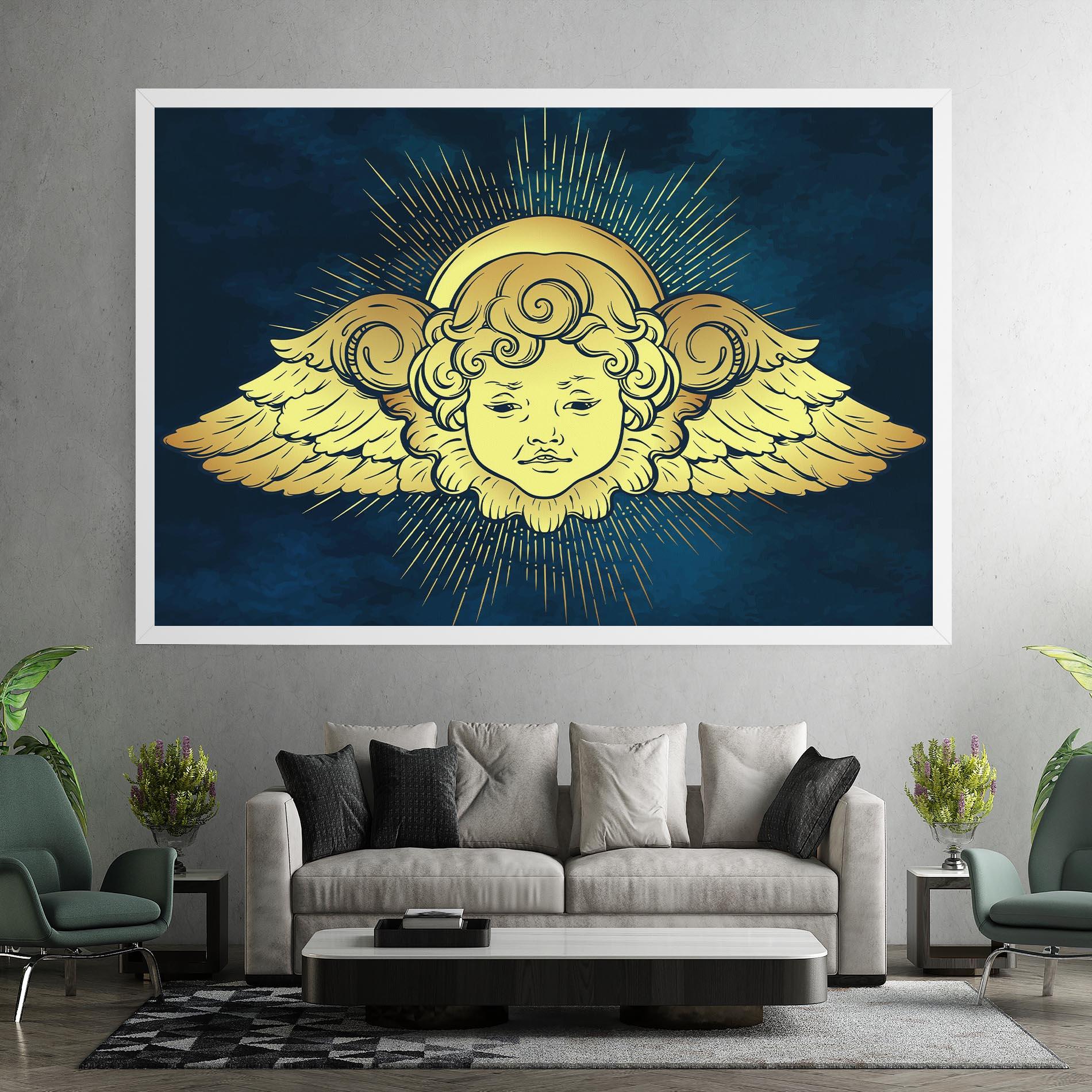 Tablou Canvas Angel Gold Head mockup 7