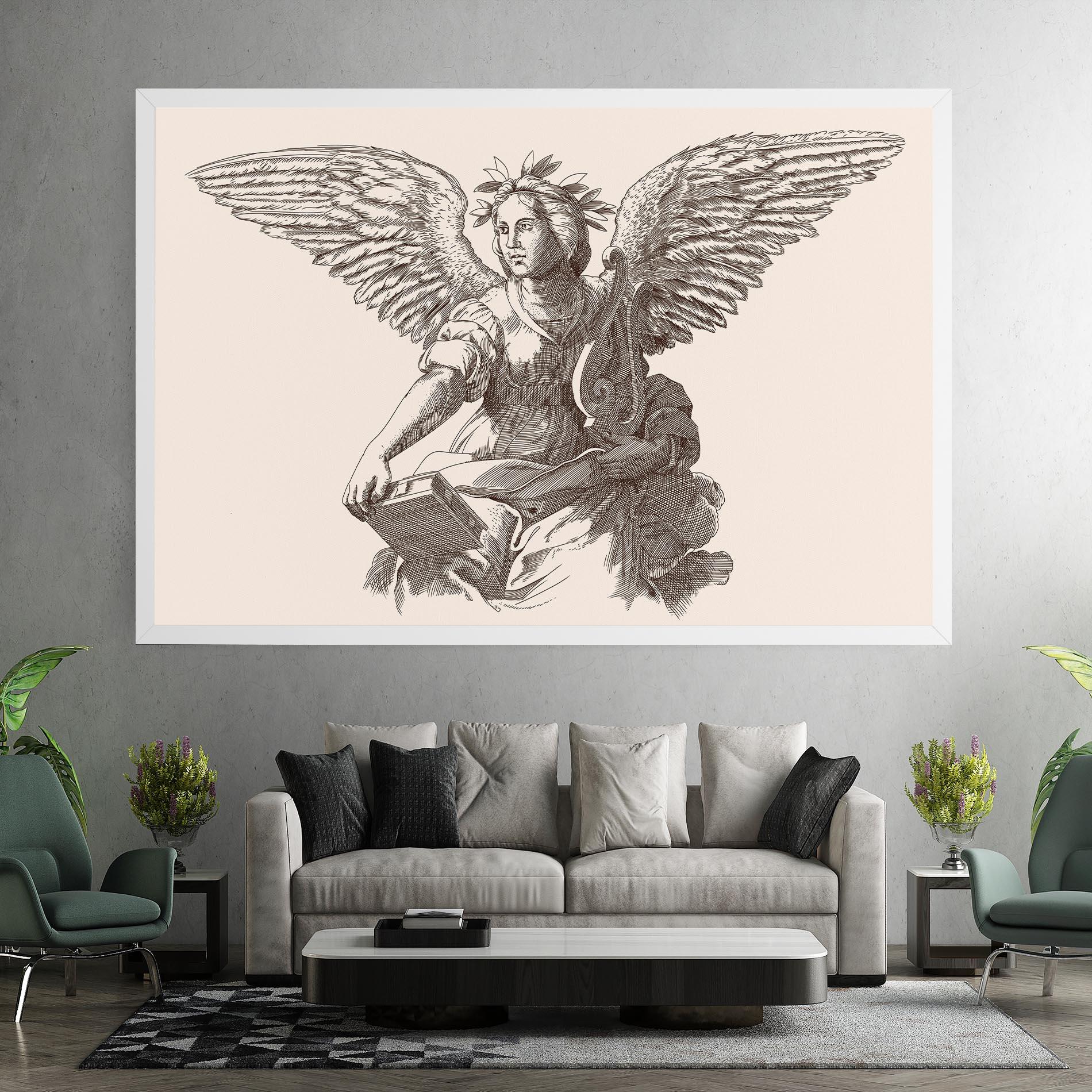 Tablou Canvas Brown Line Angel mockup 7