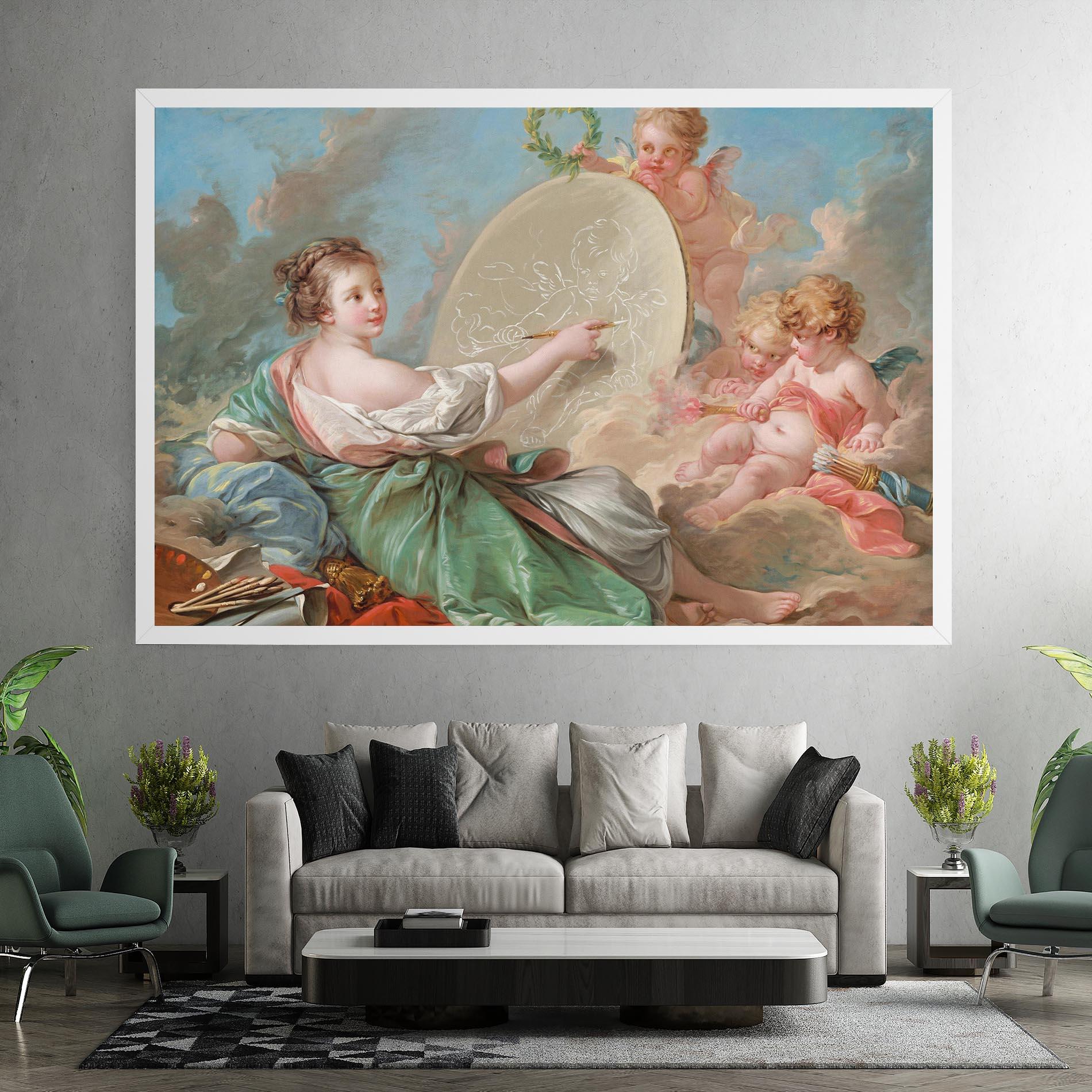 Tablou Canvas Painting Cute Angels mockup 7