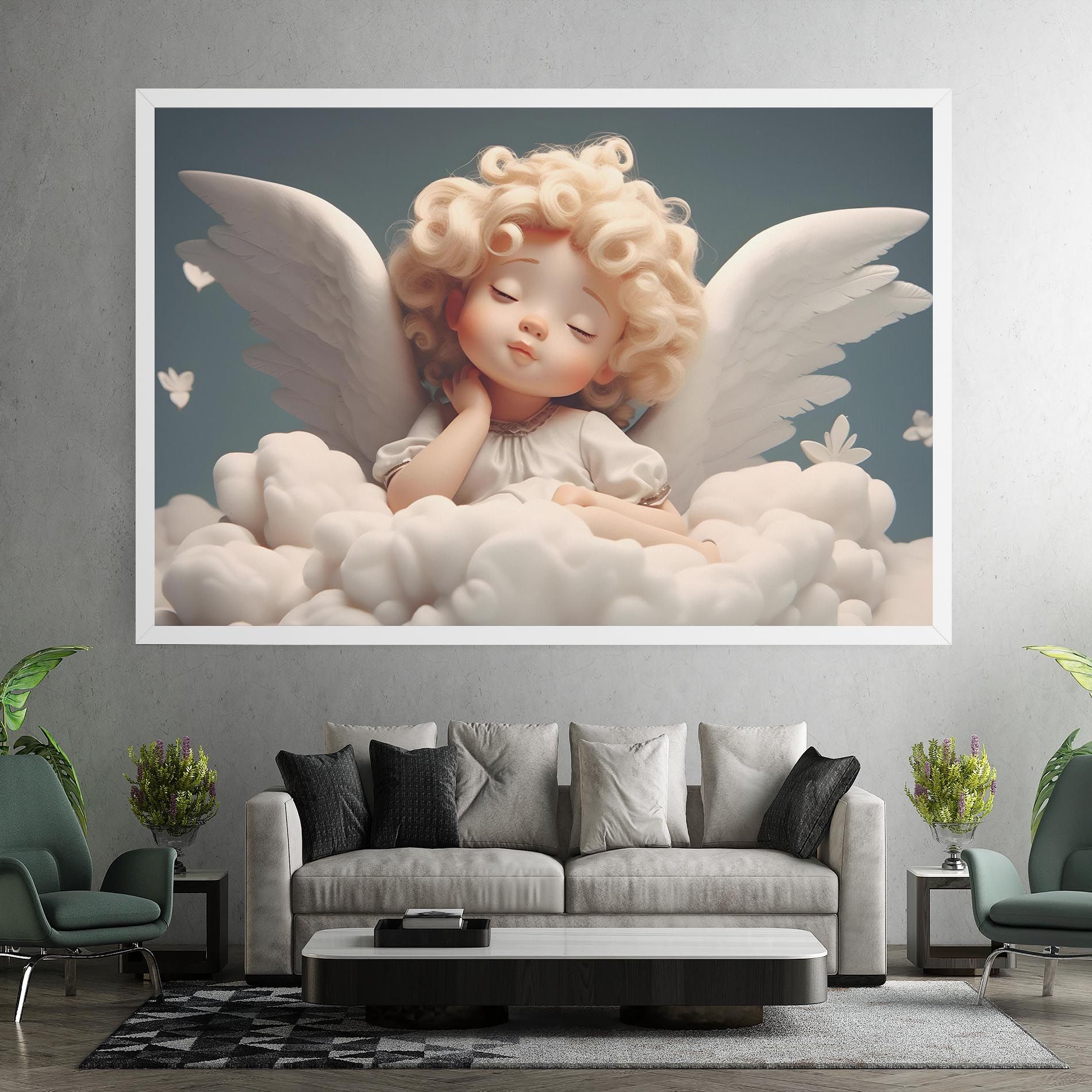 Statue Baby Angel mockup 7