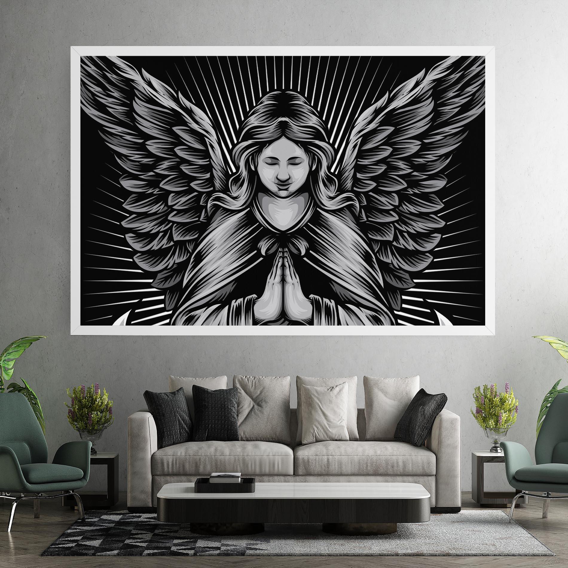 Tablou Canvas Wings Pray mockup 7
