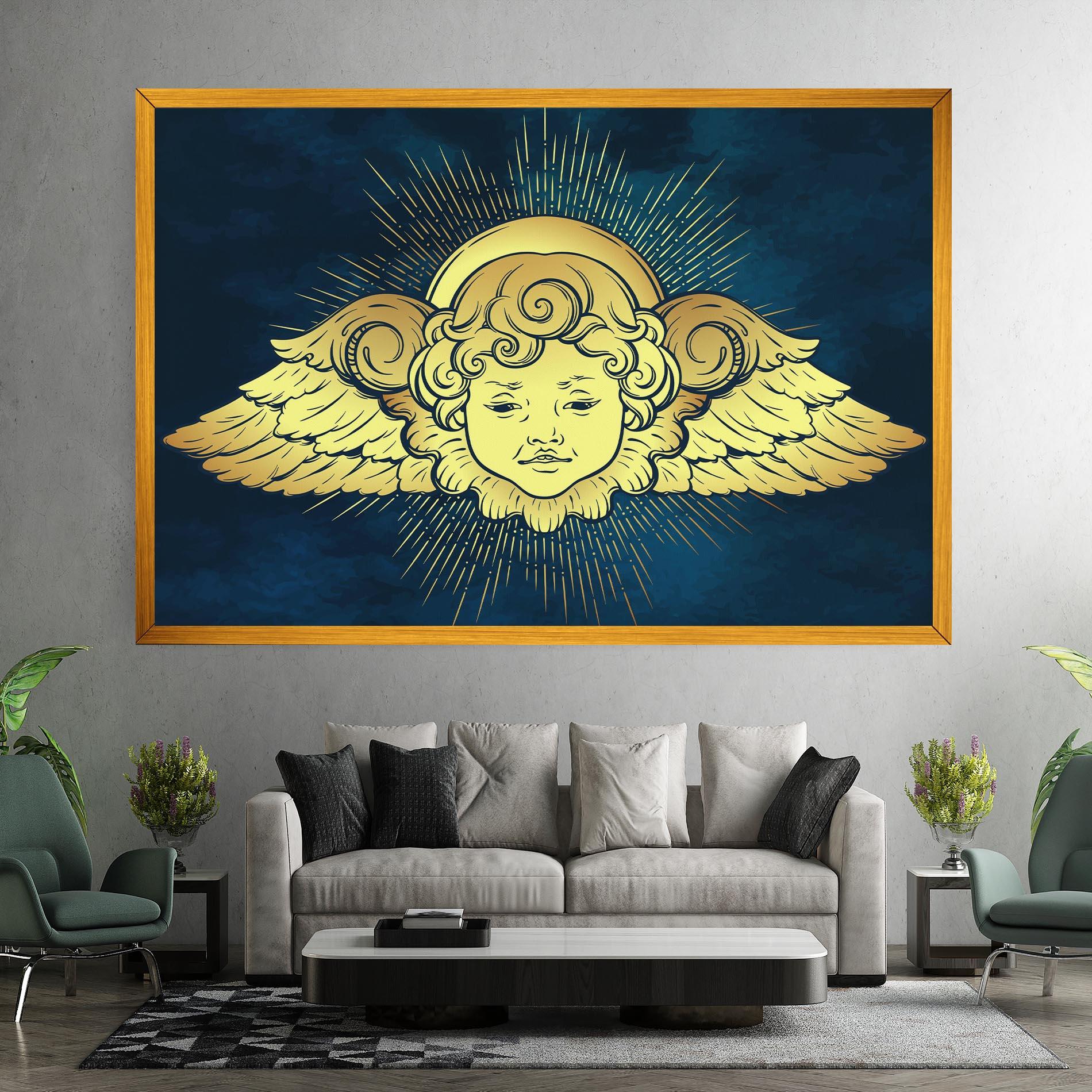 Tablou Canvas Angel Gold Head mockup 7