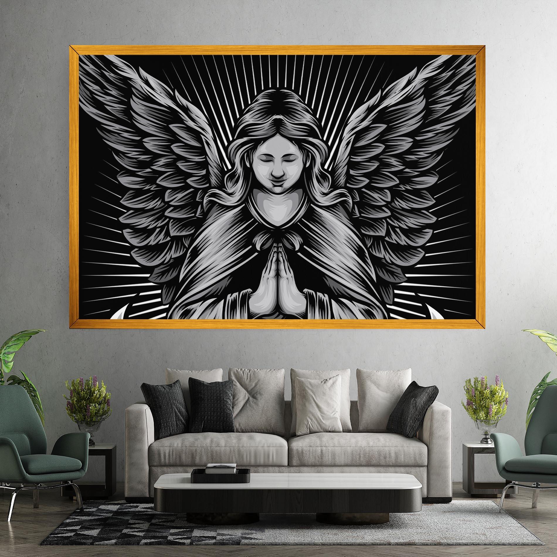 Tablou Canvas Wings Pray mockup 7