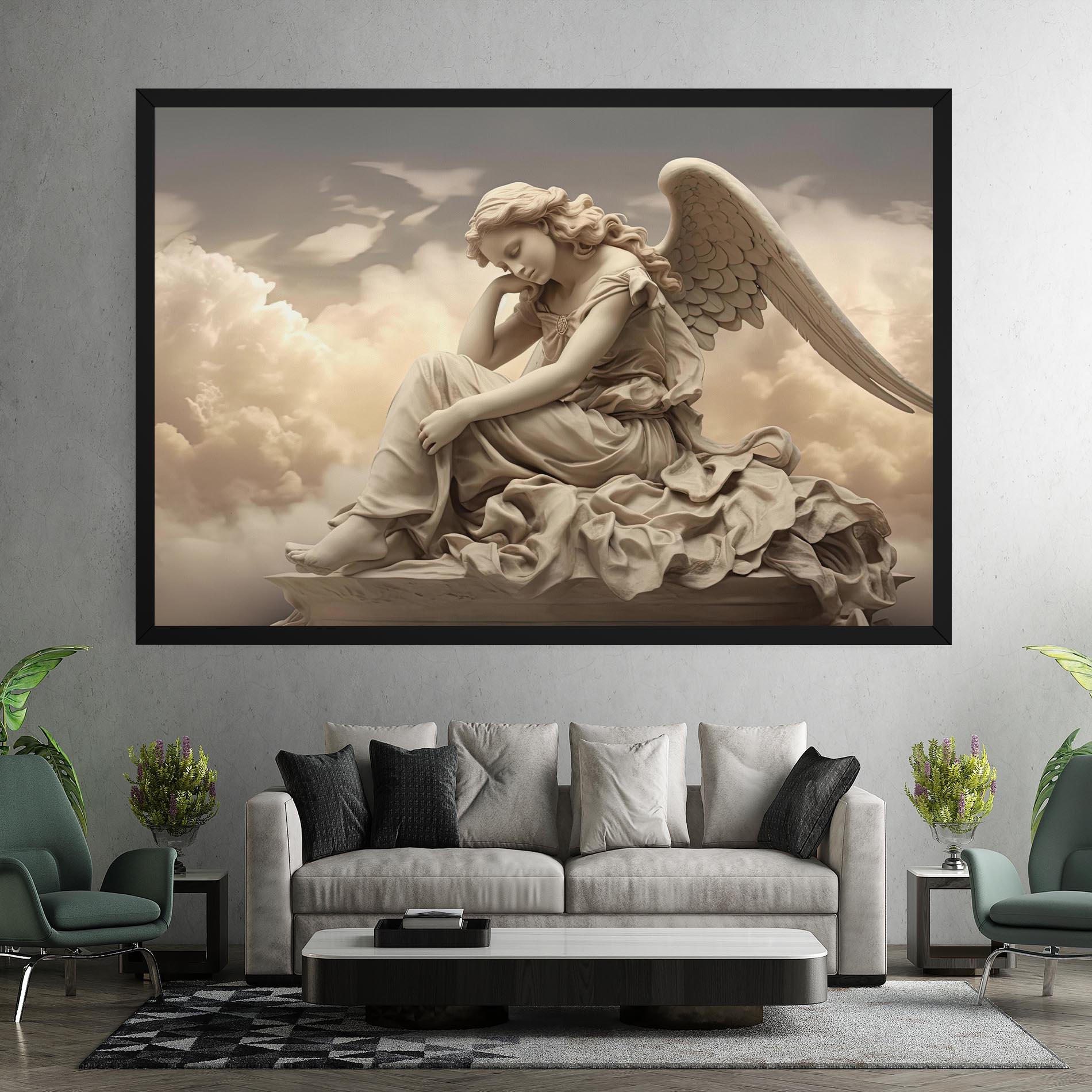 Tablou Canvas Angel Guardian Cloud mockup 7